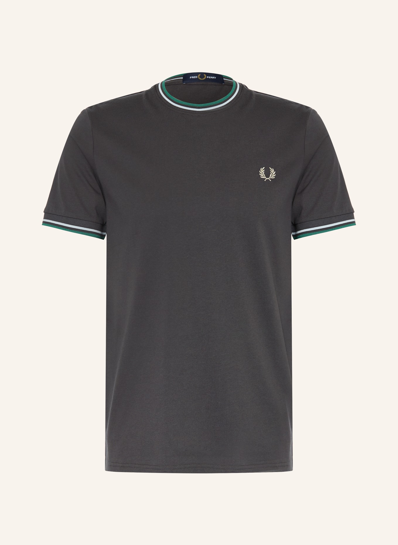 FRED PERRY T-shirt: DARK GRAY / BLUE GRAY / DARK GREEN