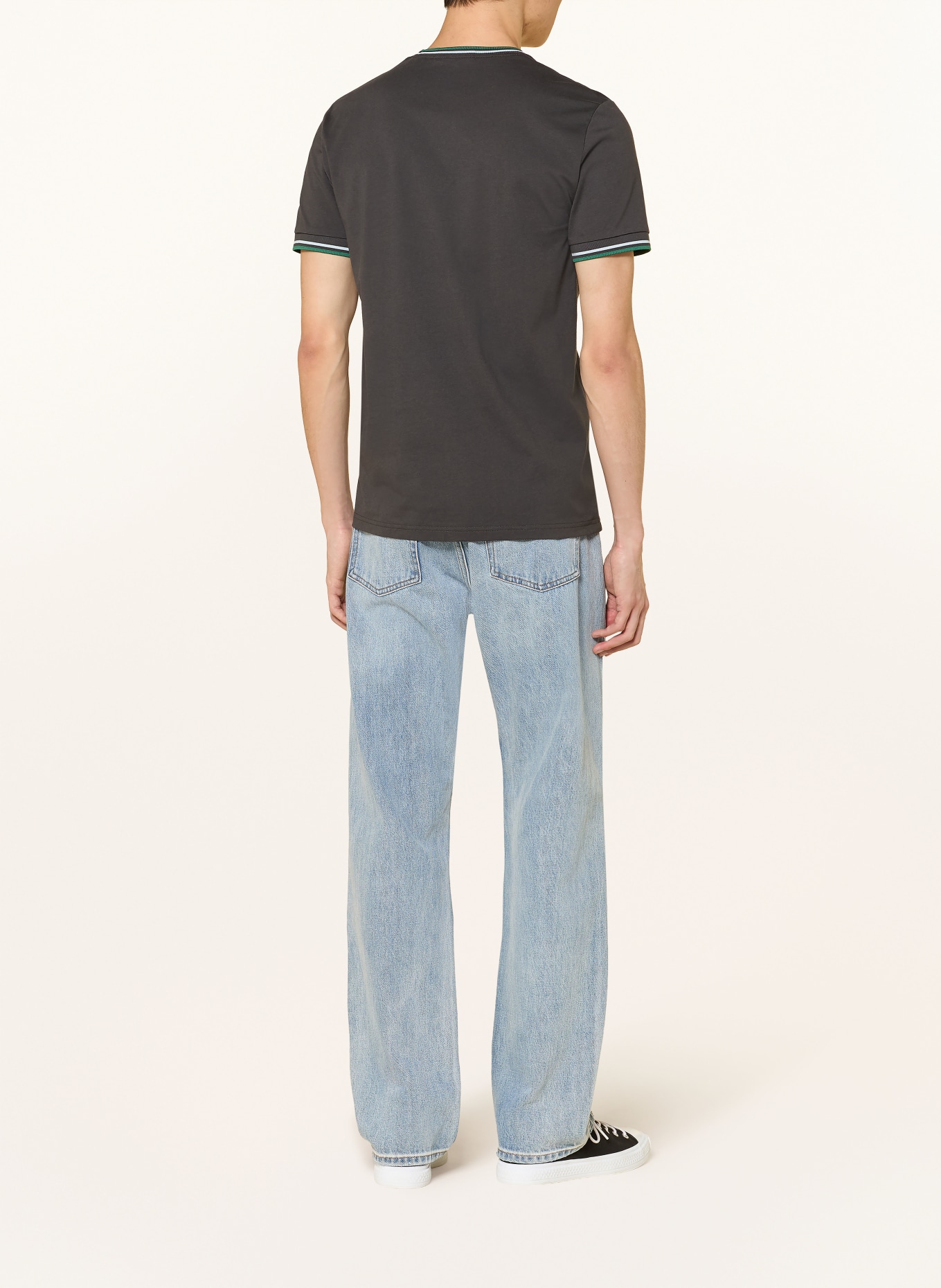 FRED PERRY T-shirt: DARK GRAY / BLUE GRAY / DARK GREEN