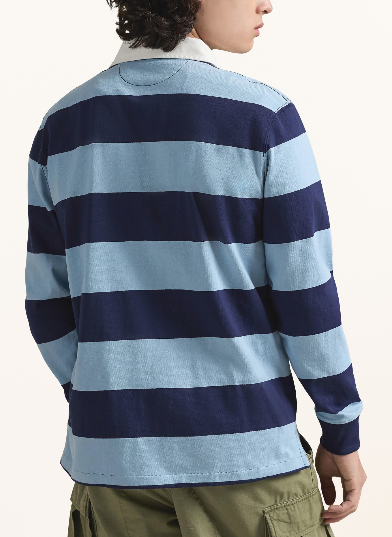 POLO RALPH LAUREN rugbyshirt: DONKERBLAUW / LICHTBLAUW