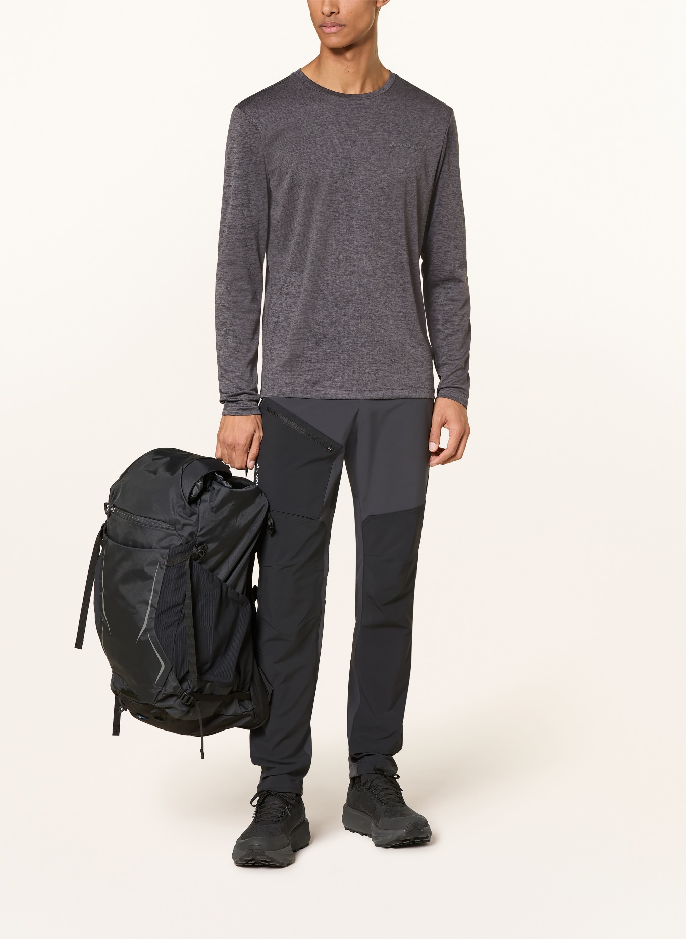 VAUDE Long sleeve shirt ESSENTIAL: DARK GRAY