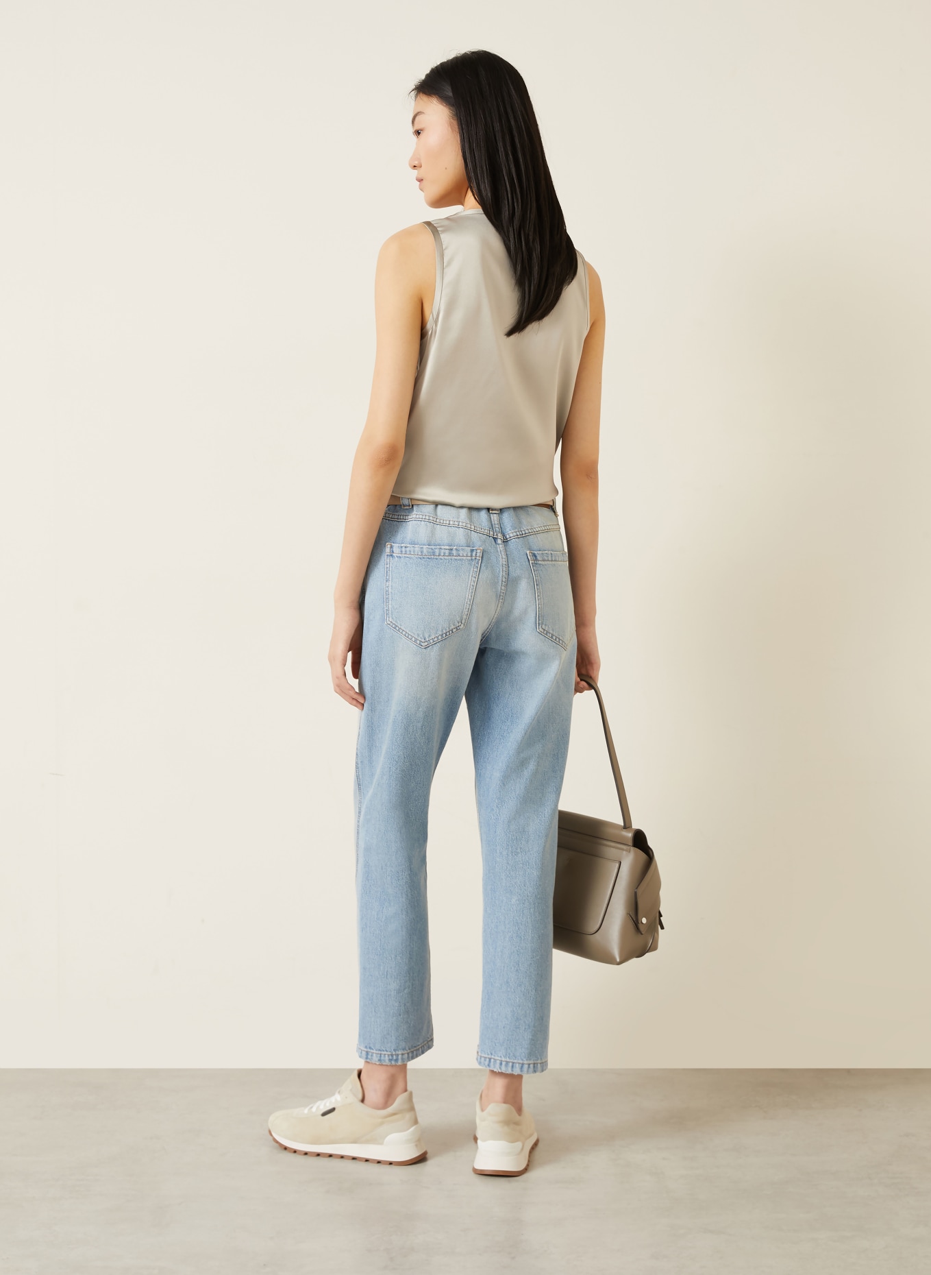 BRUNELLO CUCINELLI Seidentop: PLATIN