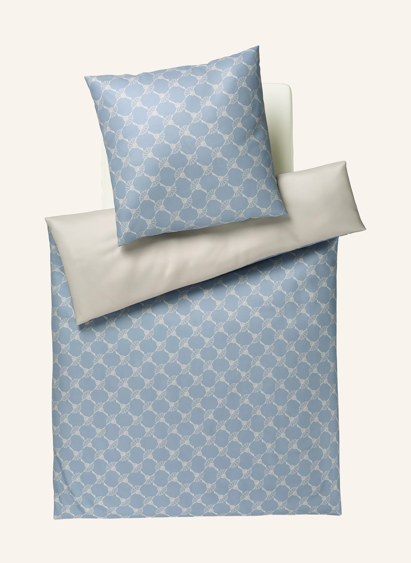 JOOP! Bettwäsche CORNFLOWER DOUBLE zum Wenden: HELLBLAU / HELLGRAU