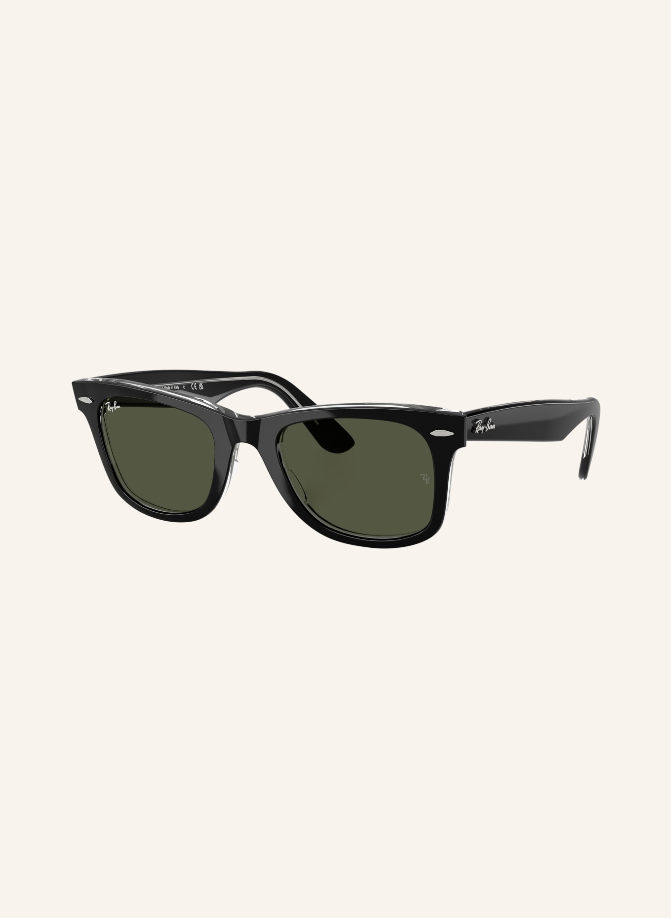 Ray-Ban Okulary przeciwsłoneczne RB2140 WAYFARER: CZARNY/ZIELONY
