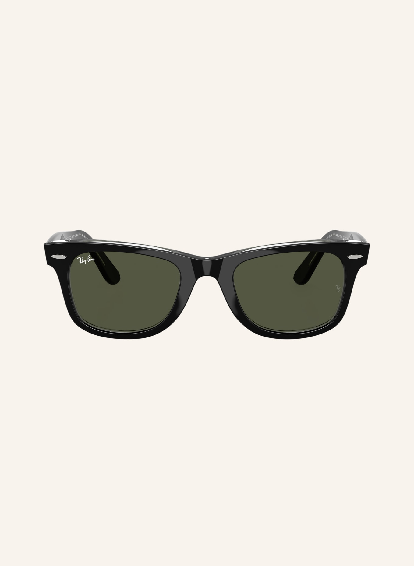 Ray-Ban Okulary przeciwsłoneczne RB2140 WAYFARER: CZARNY/ZIELONY