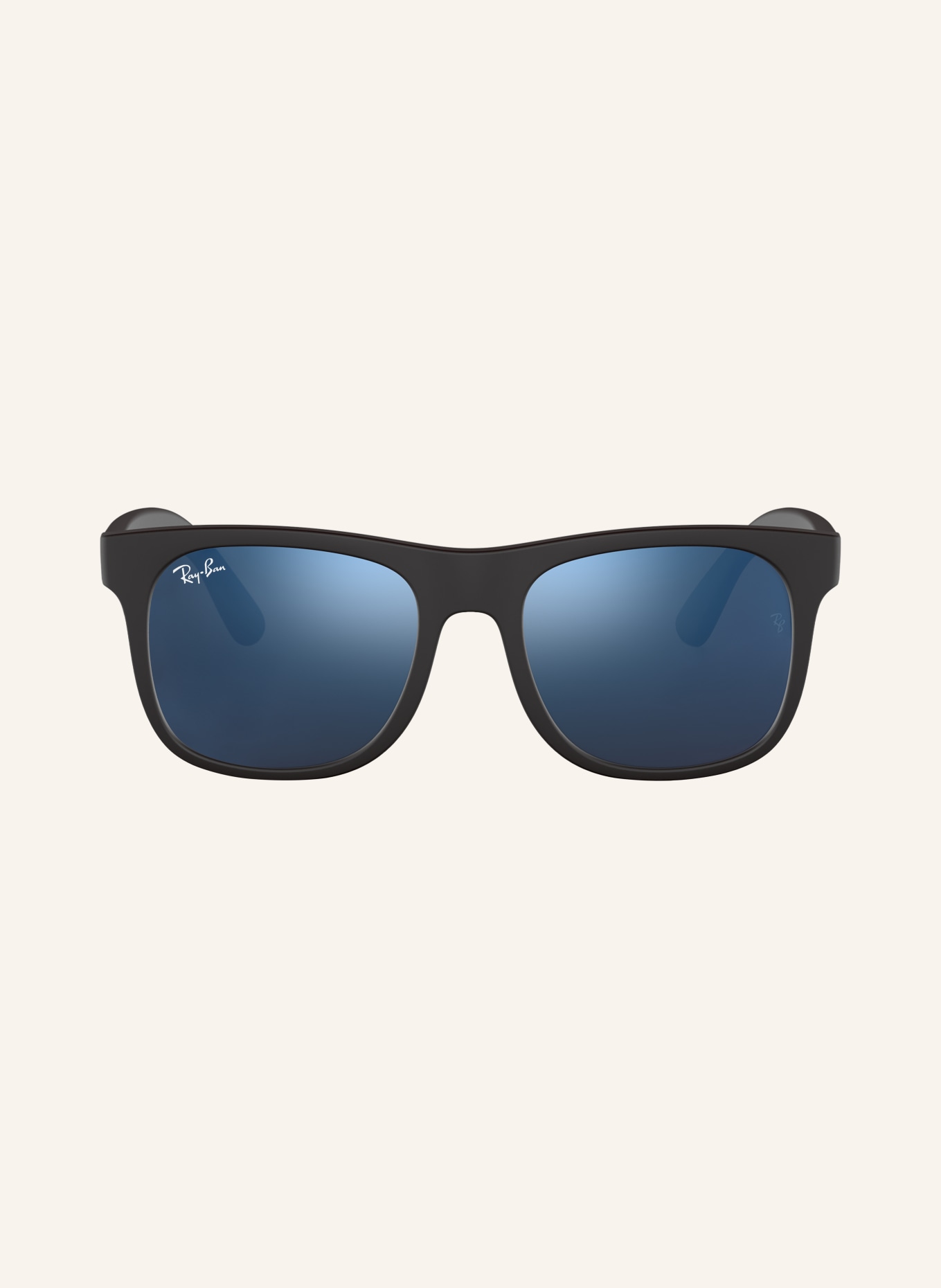 Ray-Ban Sonnenbrille RJ9069S: MATT SCHWARZ/ GRAU VERSPIEGELT