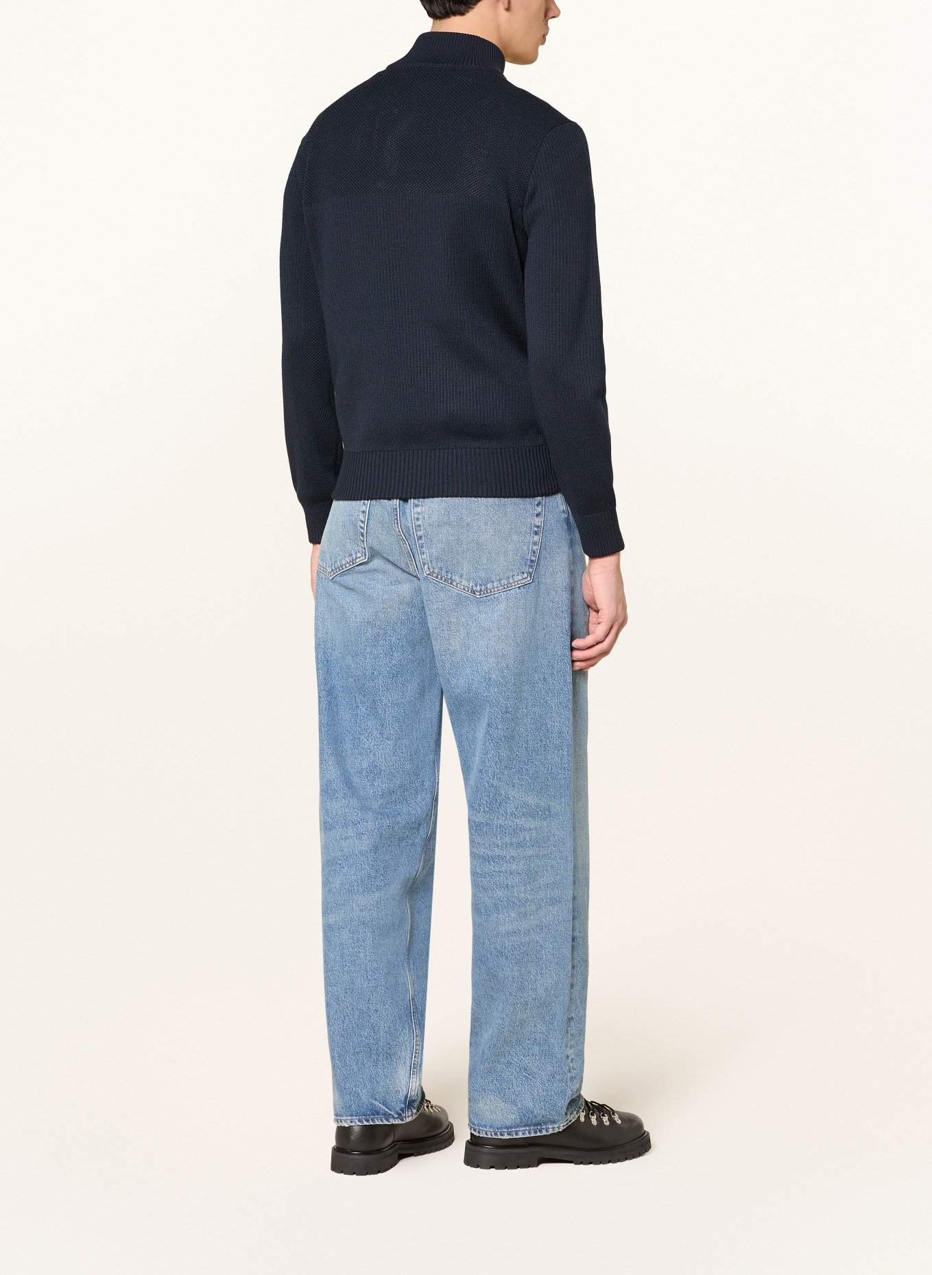 CANADA GOOSE Kardigan HYBRDIGE z mieszanki materiałów: GRANATOWY