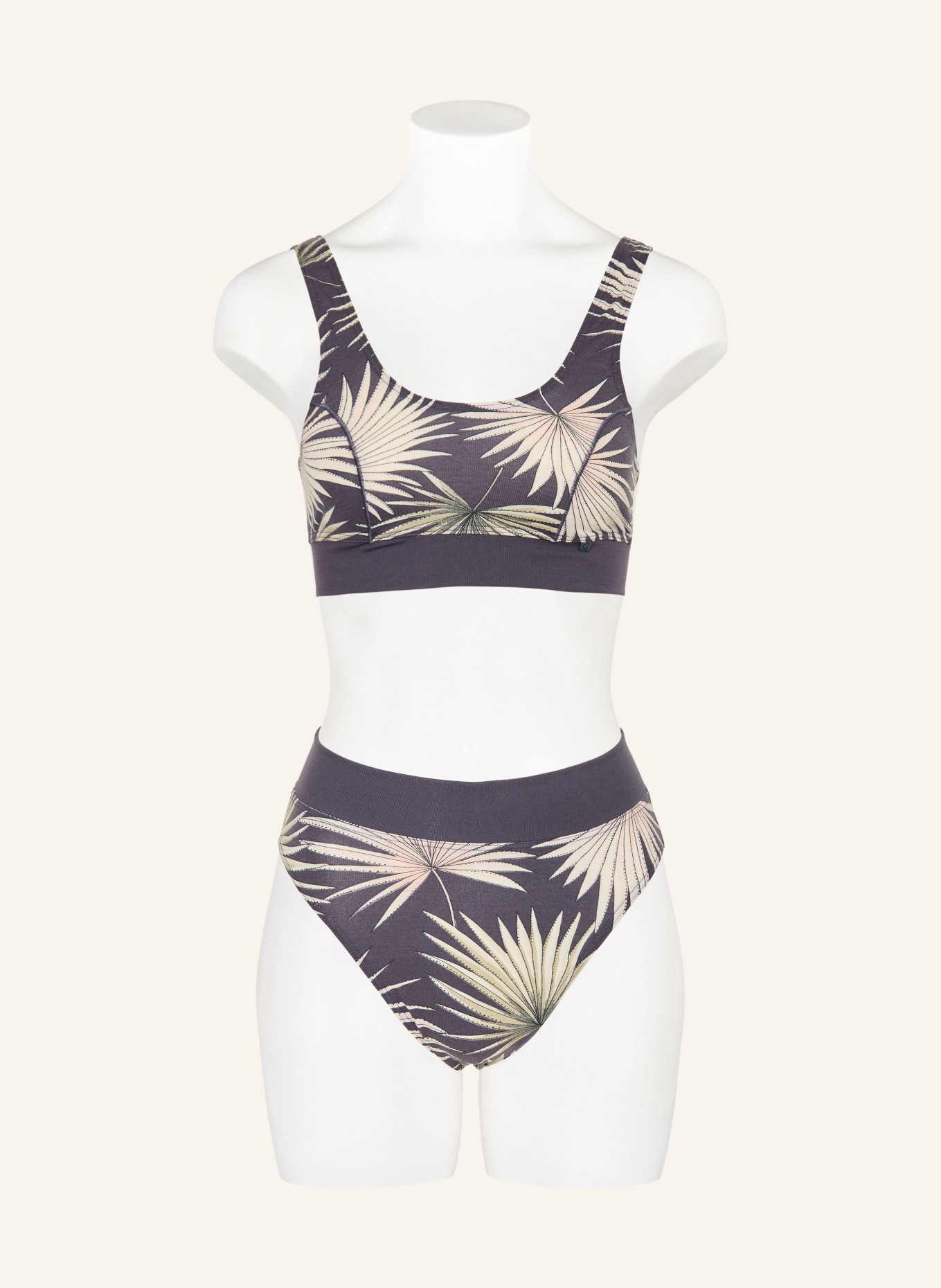 CALIDA Bustier ELASTIC TREND: DUNKELGRAU / BEIGE / CREME