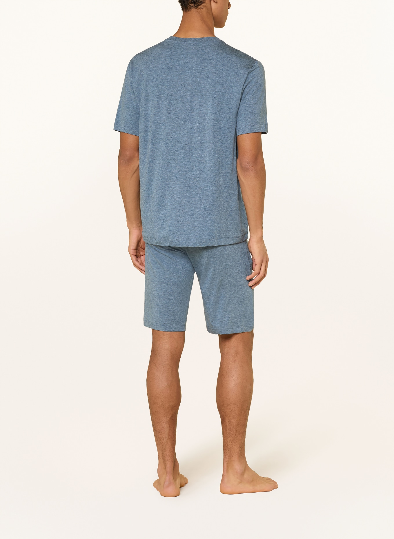 HANRO V-shirt CASUALS: BLAUW