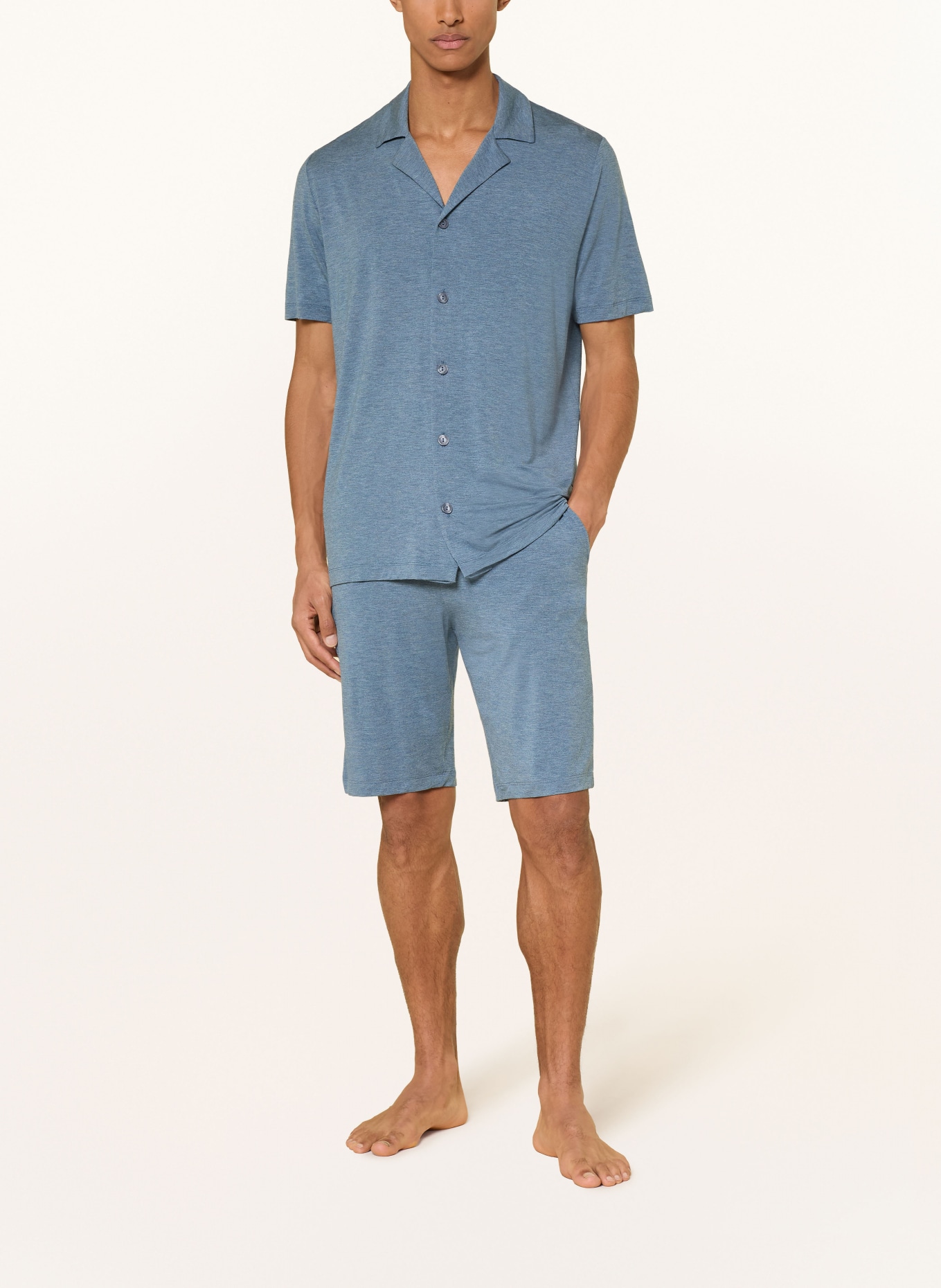 HANRO Slaapshort CASUALS: BLAUW