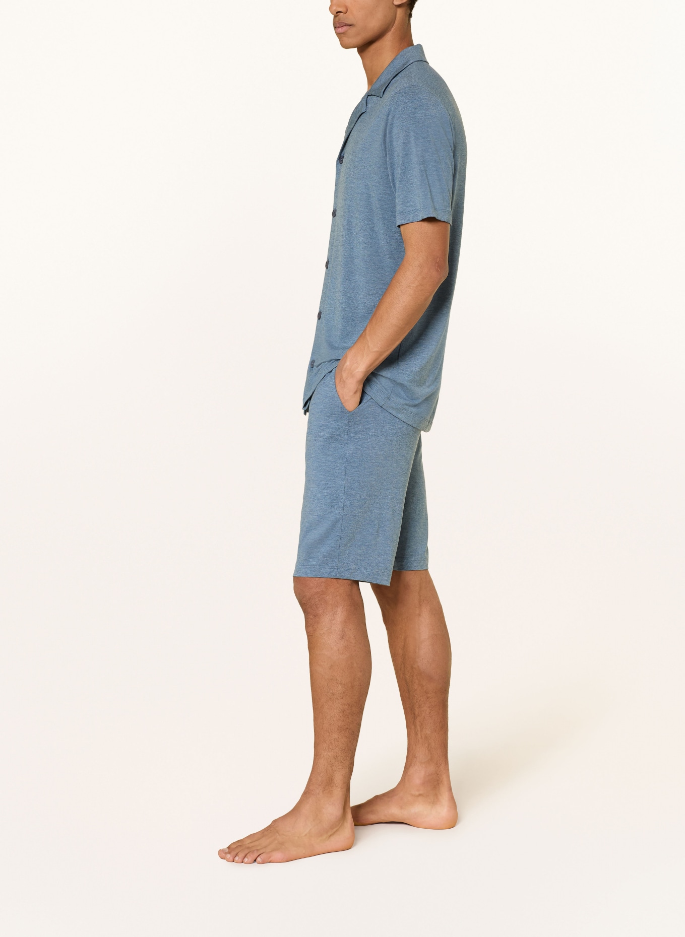 HANRO Slaapshort CASUALS: BLAUW