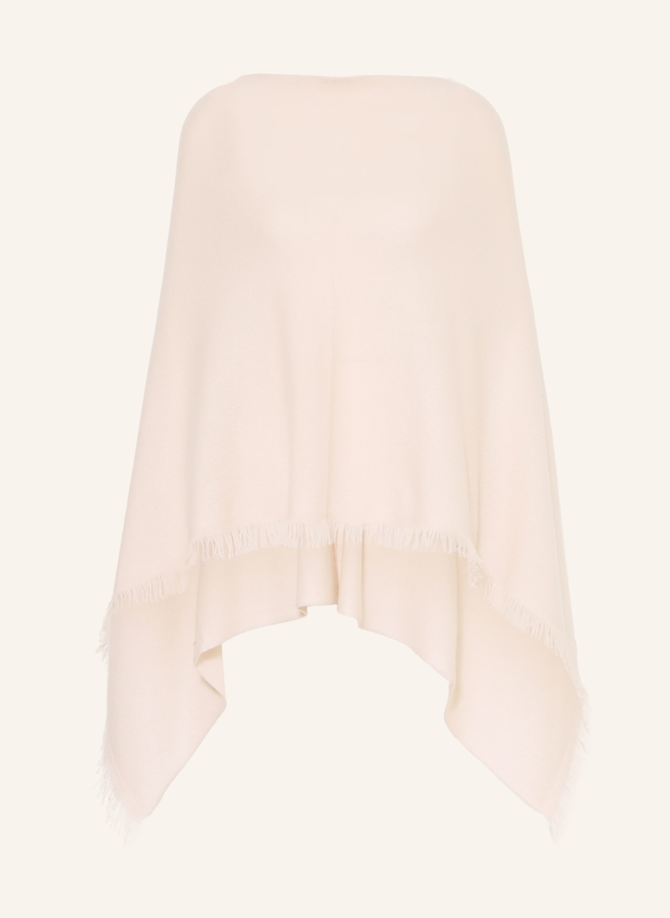 REPEAT Poncho en cachemire: BEIGE