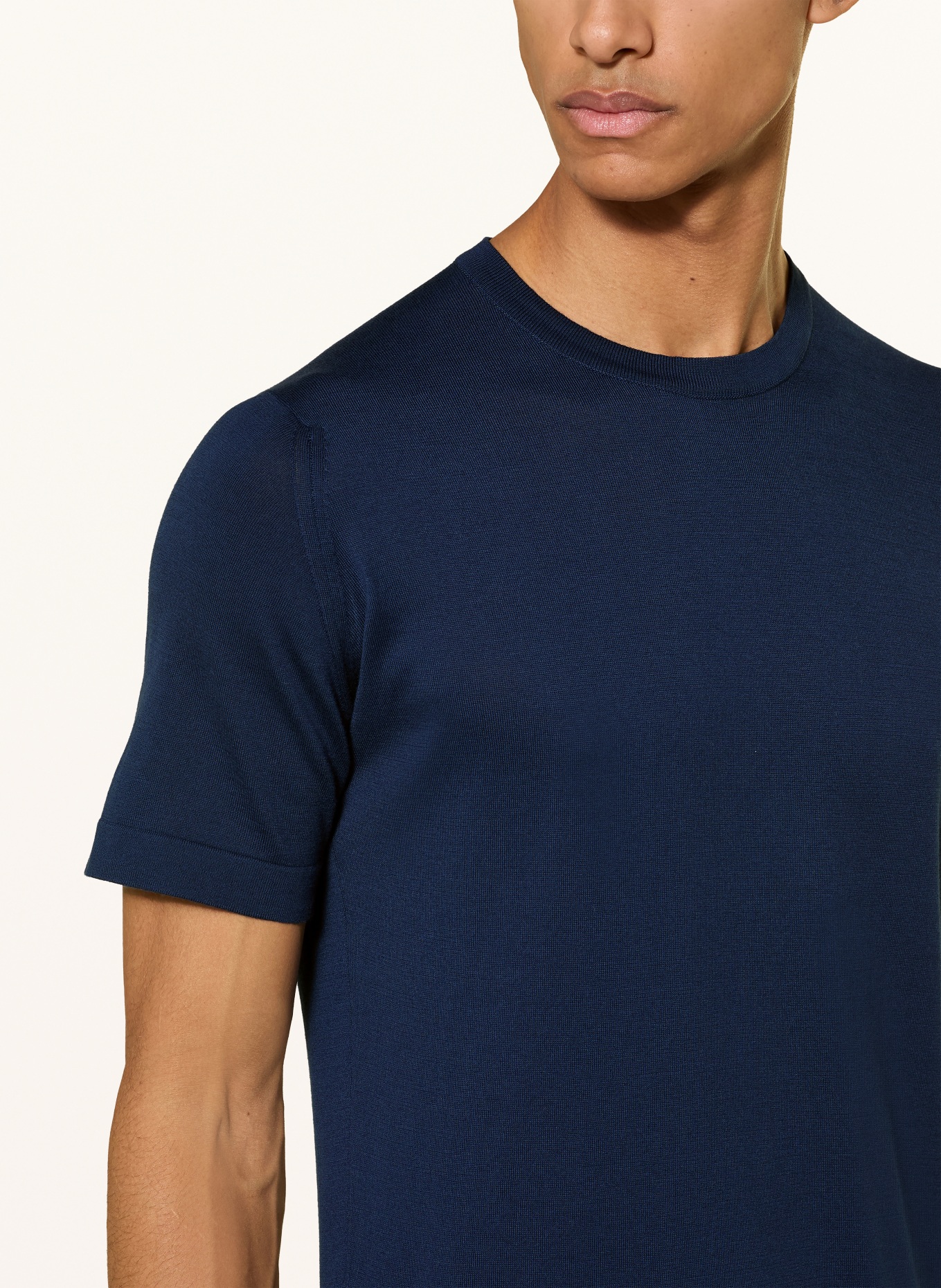 JOHN SMEDLEY T-Shirt: DUNKELBLAU