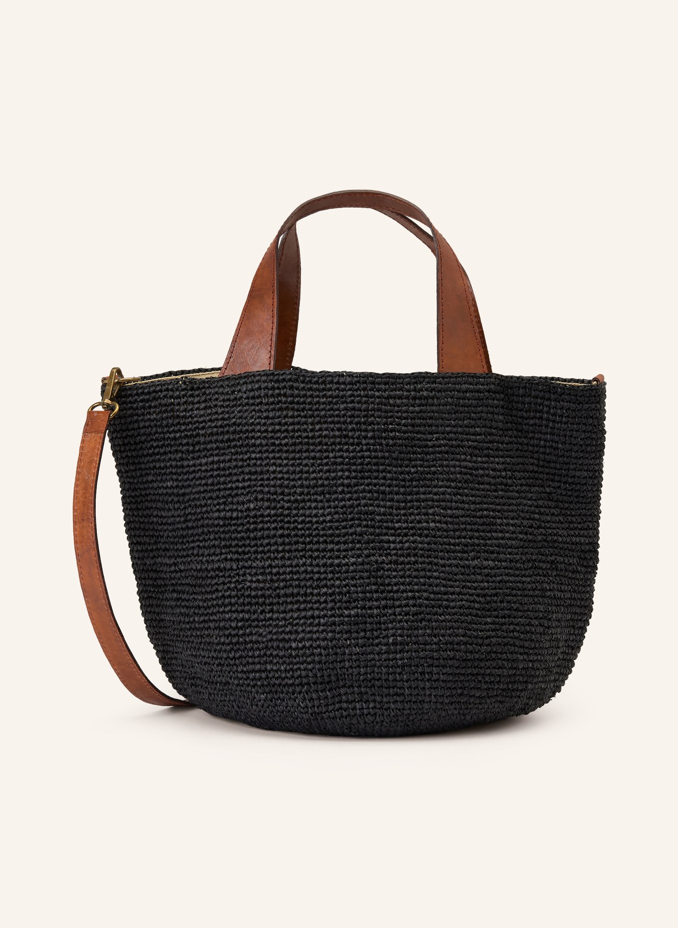 IBELIV Sac à main MIROZY: NOIR / OR / MARRON