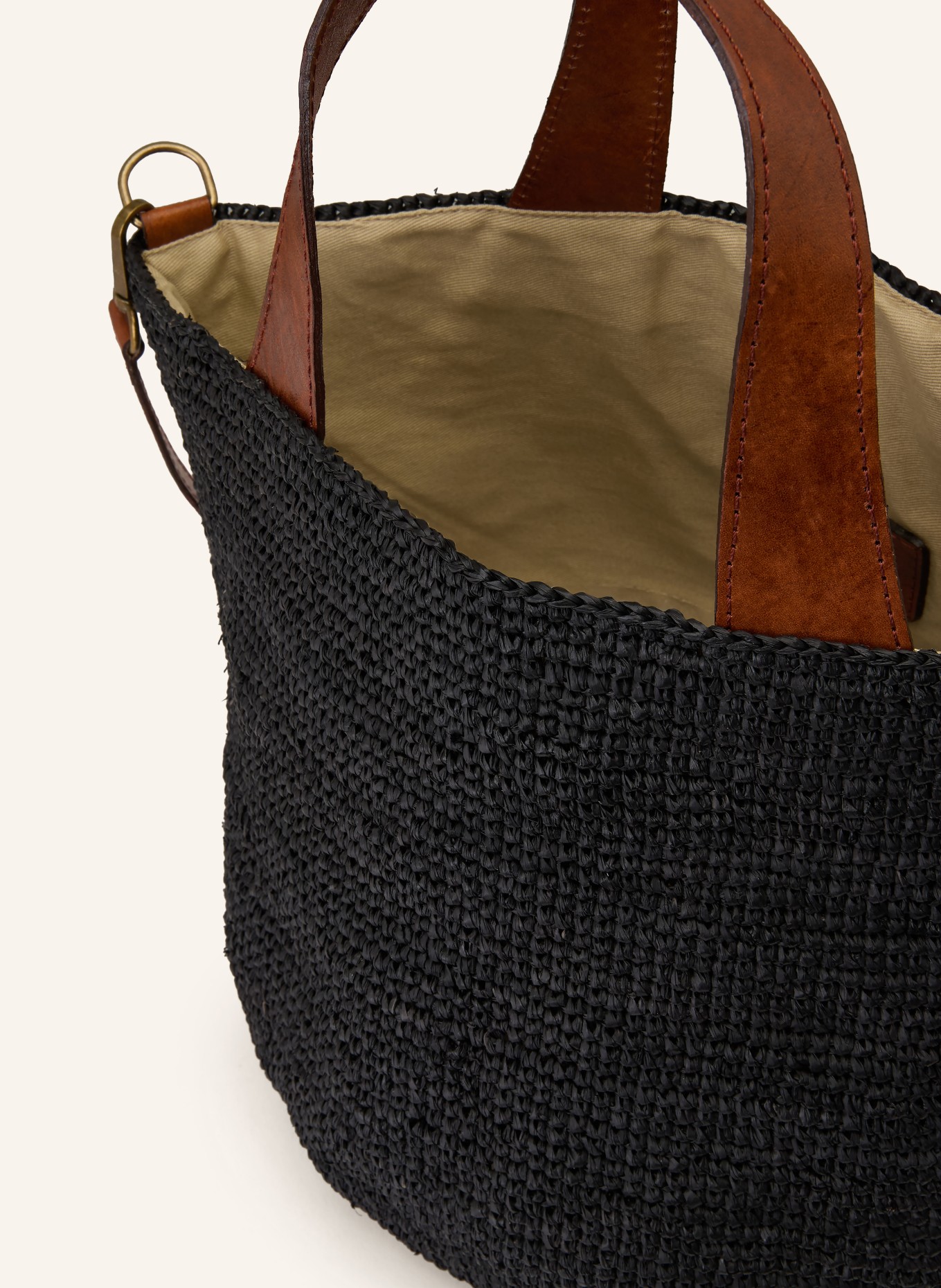 IBELIV Sac à main MIROZY: NOIR / OR / MARRON