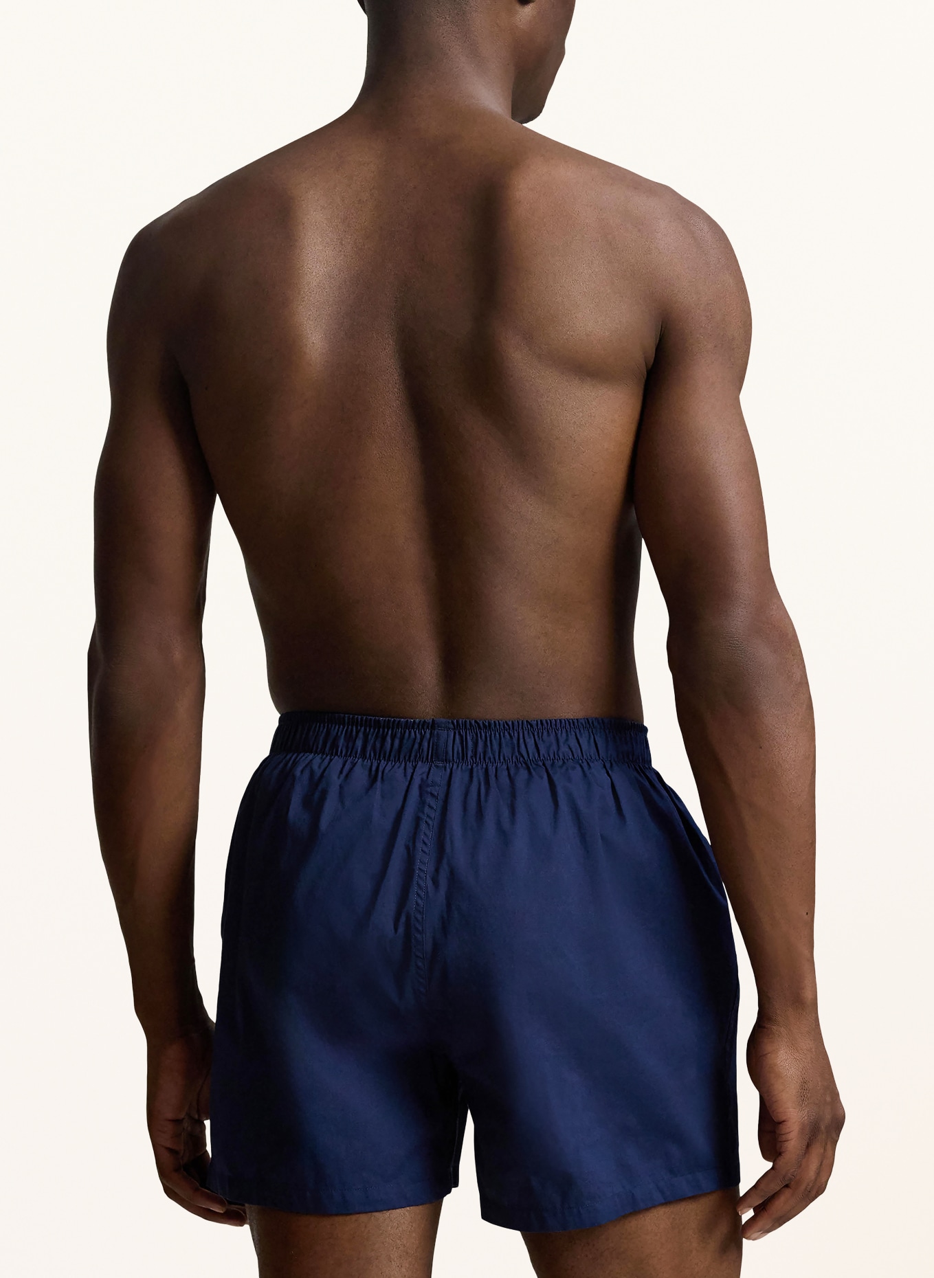 POLO RALPH LAUREN 3-pack woven boxer shorts: DARK BLUE / WHITE