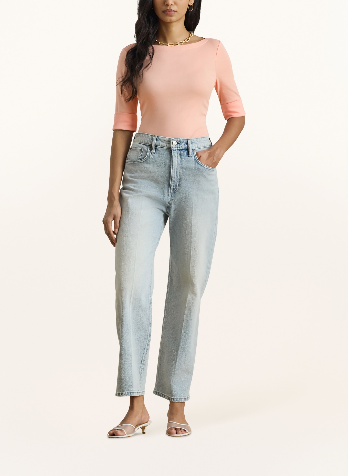 LAUREN RALPH LAUREN T-shirt JUDY: LICHTORANJE