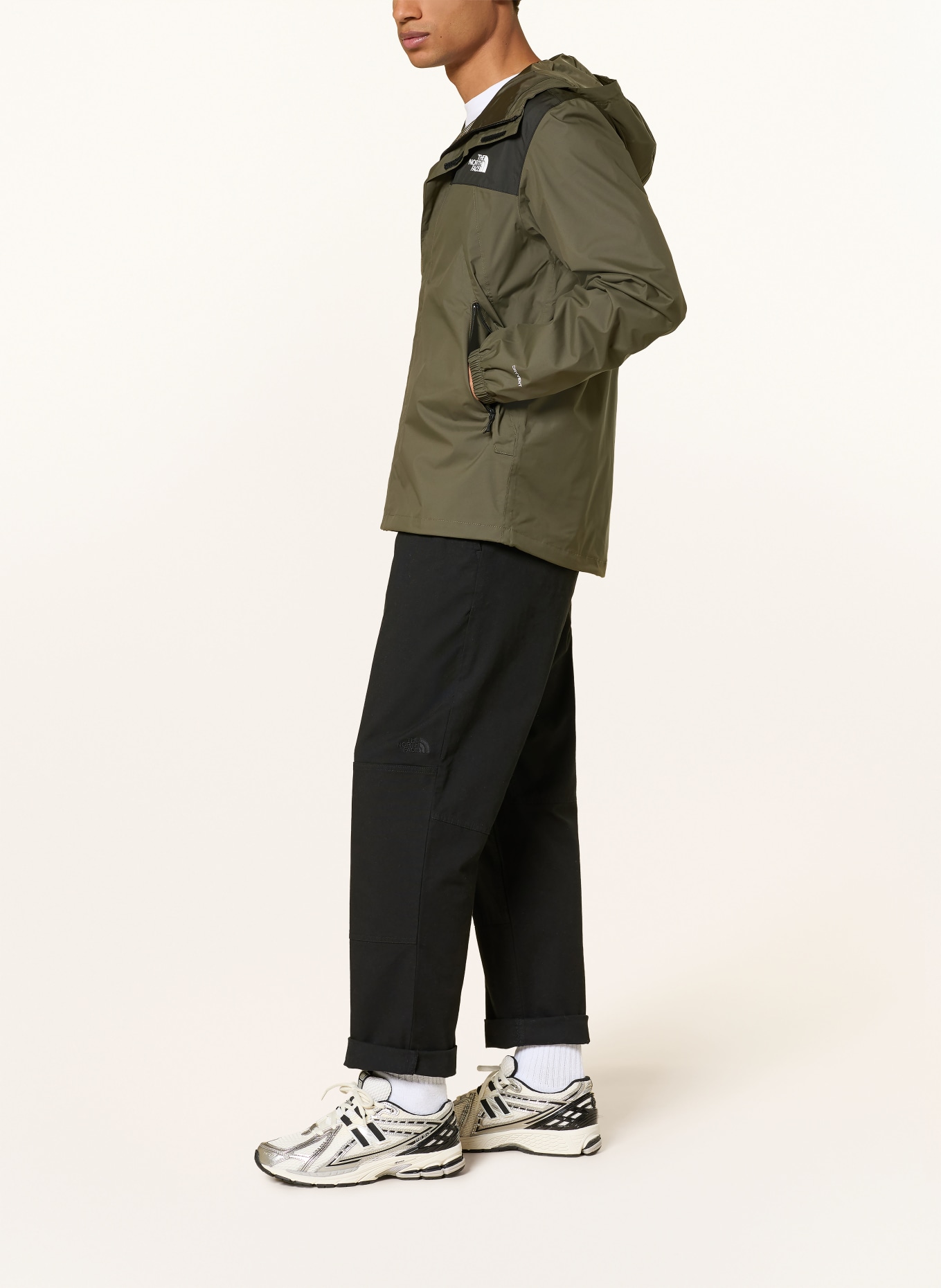 THE NORTH FACE Outdoor-Jacke ANTORA: OLIV / SCHWARZ