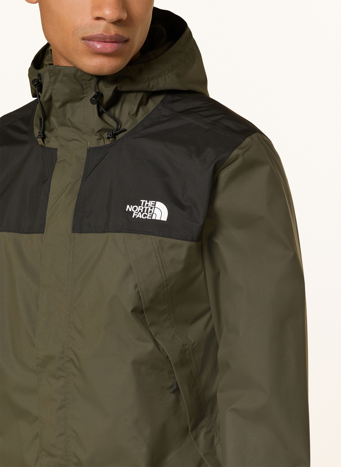 THE NORTH FACE Outdoor-Jacke ANTORA: OLIV / SCHWARZ