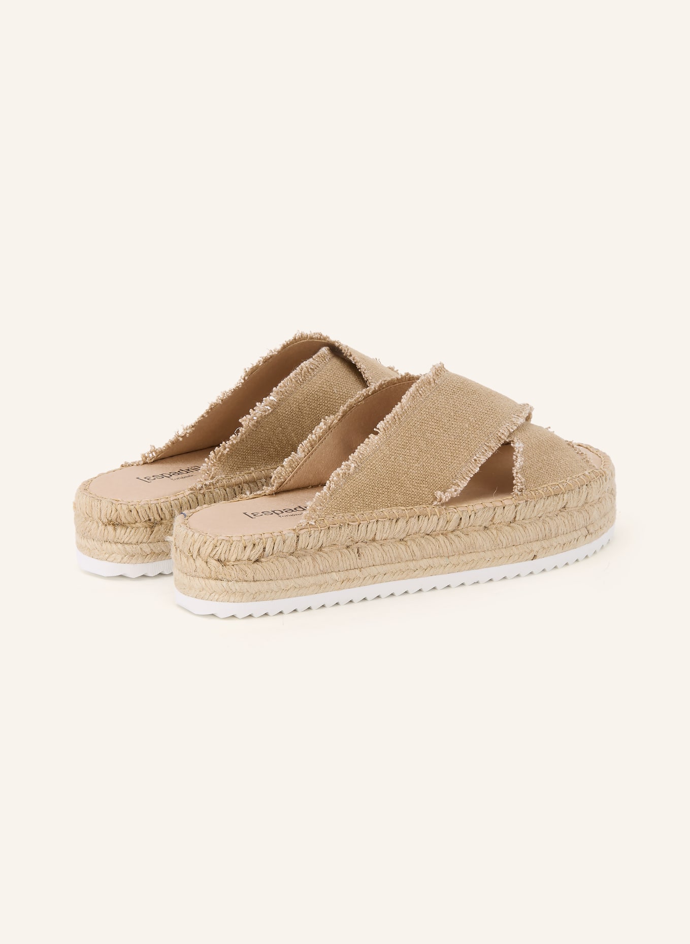 espadrij l'originale Platform slides CROISETTE: BEIGE