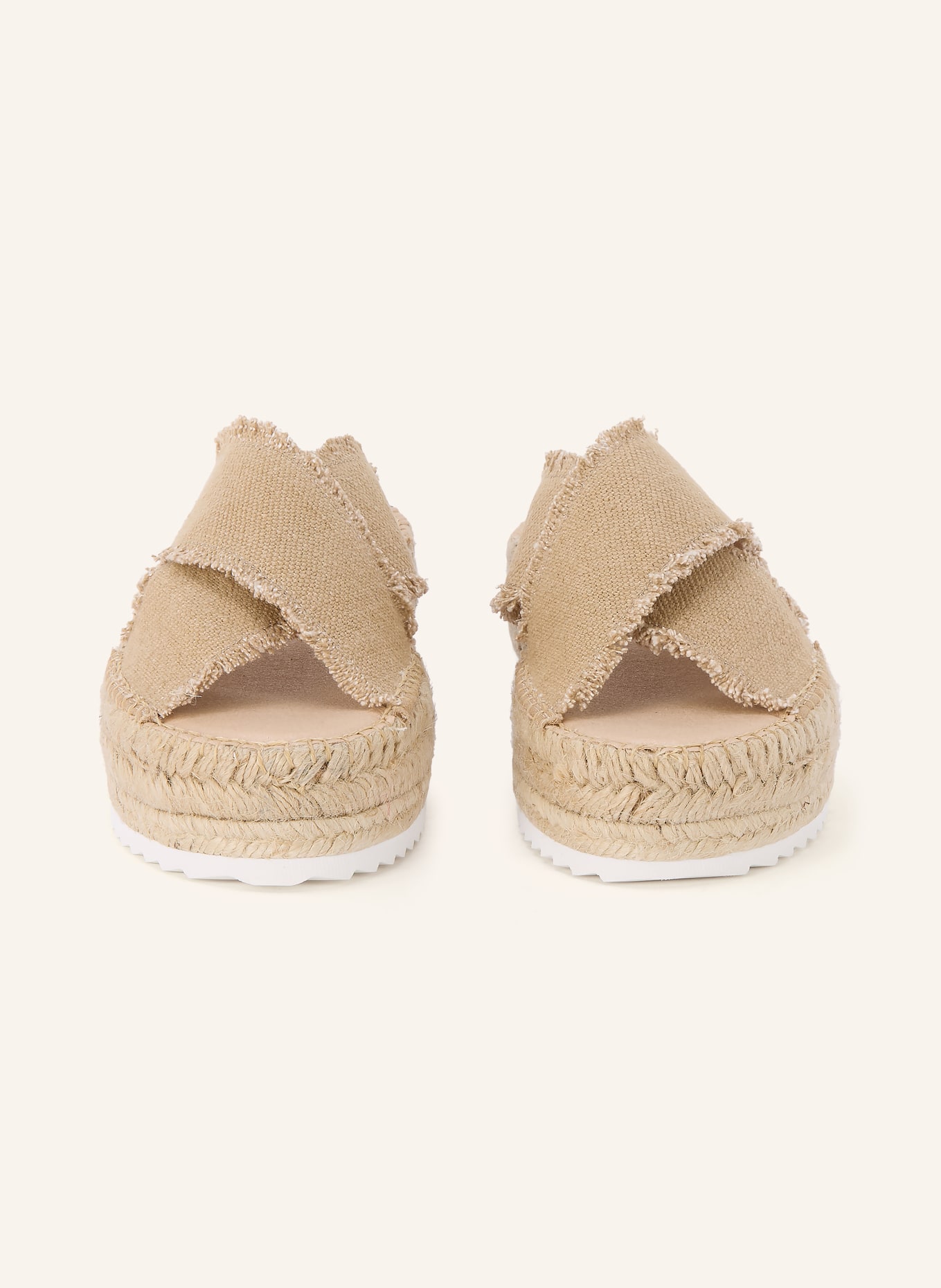 espadrij l'originale Platform slides CROISETTE: BEIGE