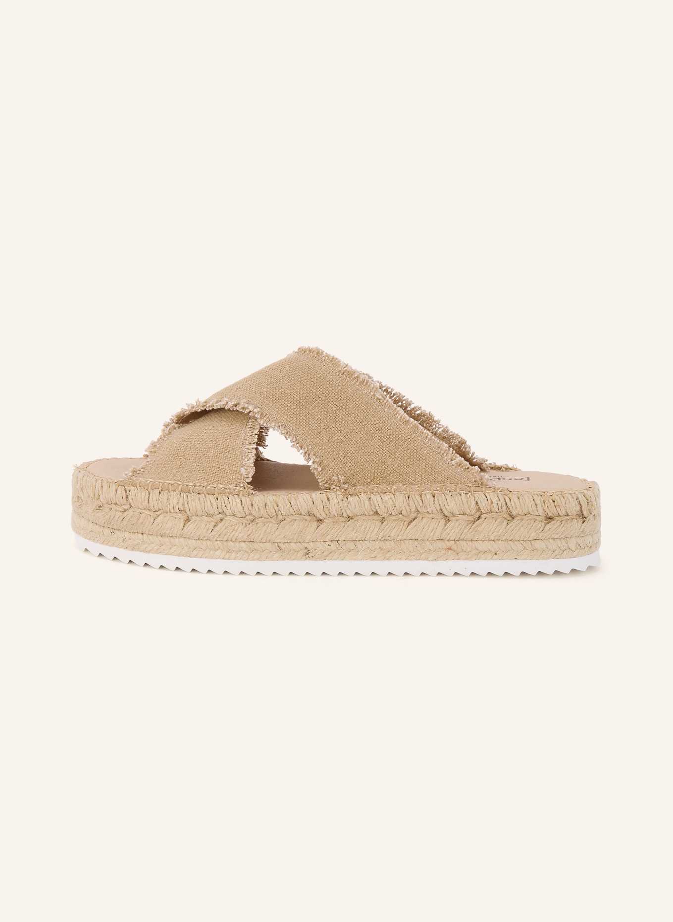 espadrij l'originale Platform slides CROISETTE: BEIGE
