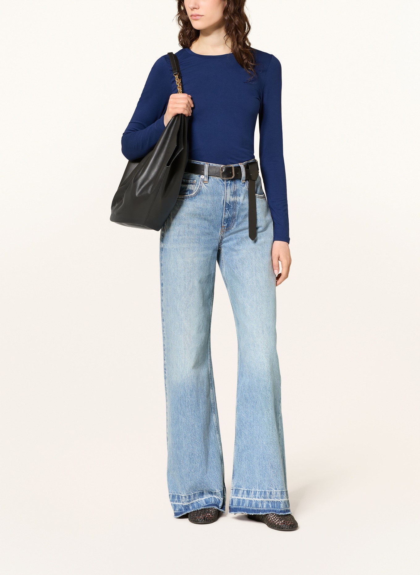 MAJESTIC FILATURES Koszulka z długim rękawem: NIEBIESKI