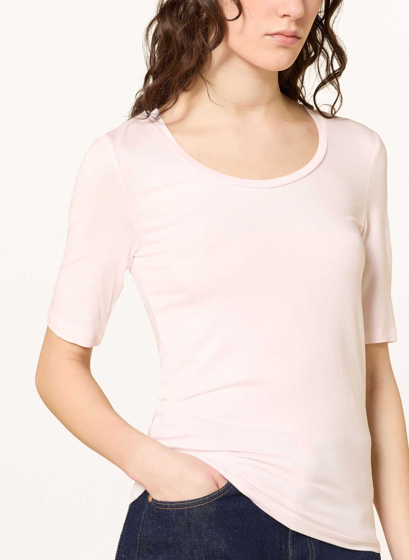 MAJESTIC FILATURES T-shirt: JASNORÓŻOWY