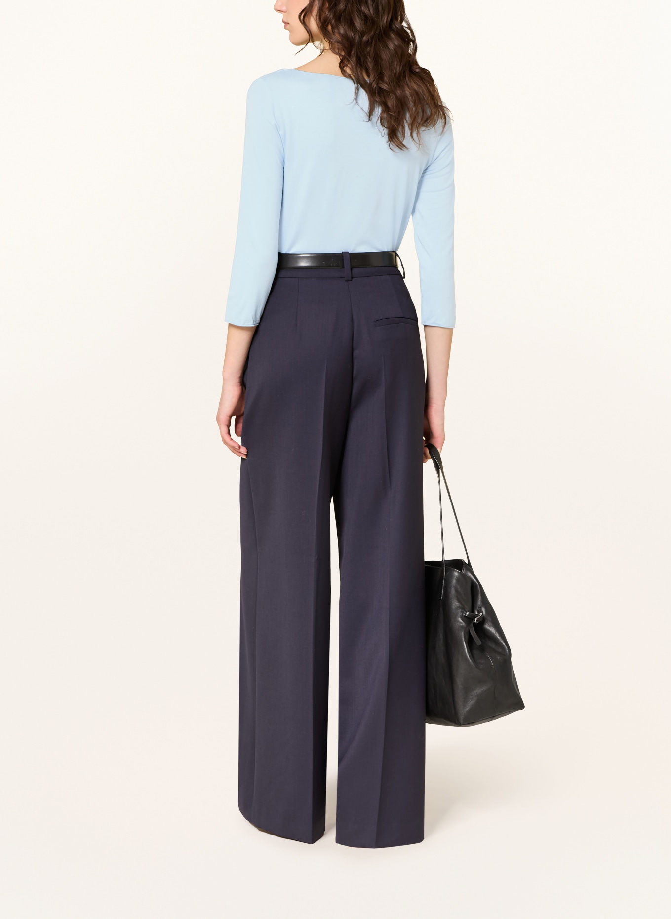 MAJESTIC FILATURES Shirt mit 3/4-Arm: HELLBLAU