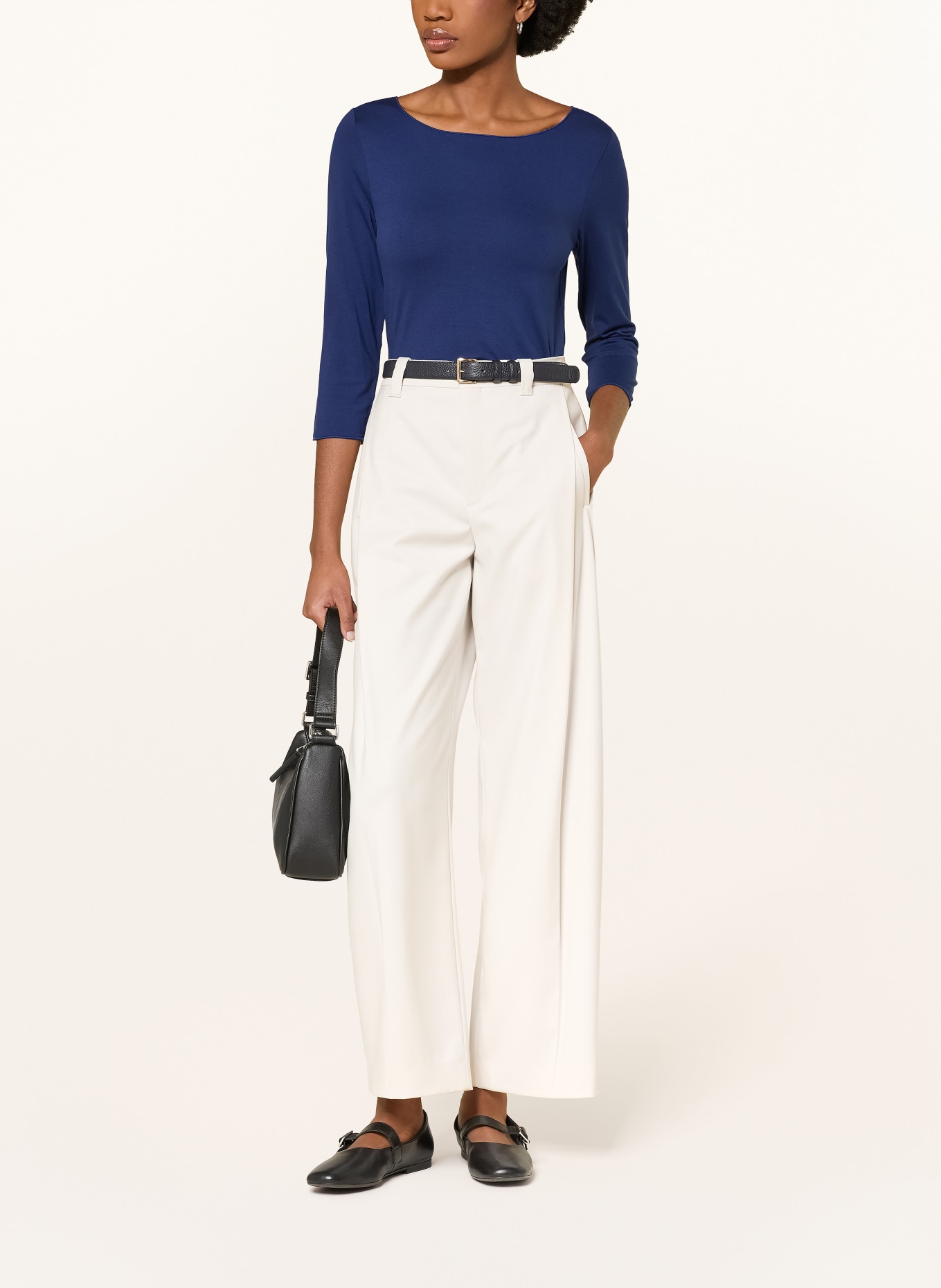 MAJESTIC FILATURES Shirt with 3/4 sleeves: DARK BLUE