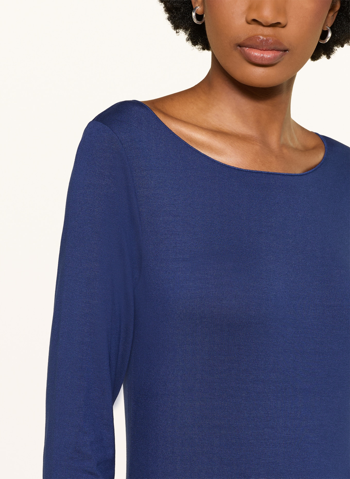 MAJESTIC FILATURES Shirt with 3/4 sleeves: DARK BLUE