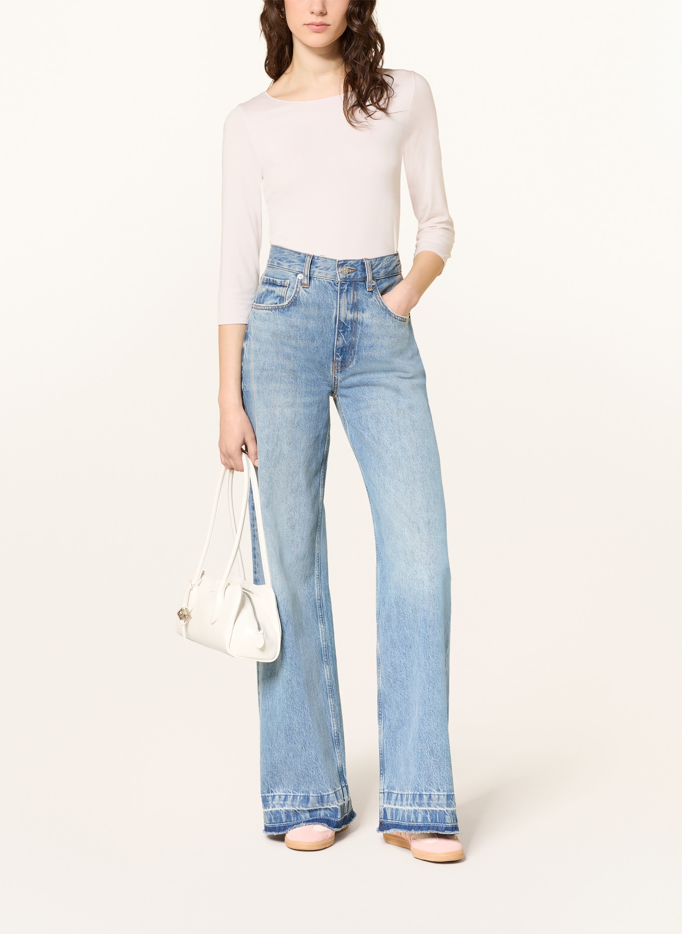 MAJESTIC FILATURES Shirt mit 3/4-Arm: HELLROSA