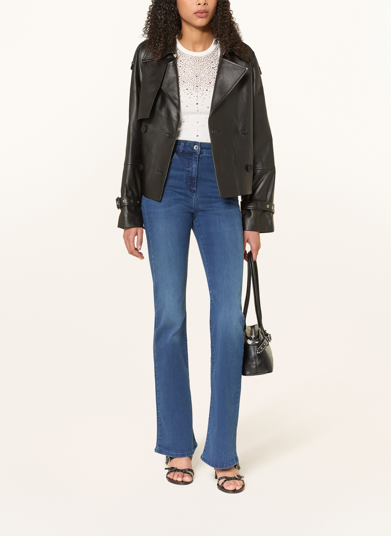 PATRIZIA PEPE Jeans évasés: CB10 Dark Blue Wash