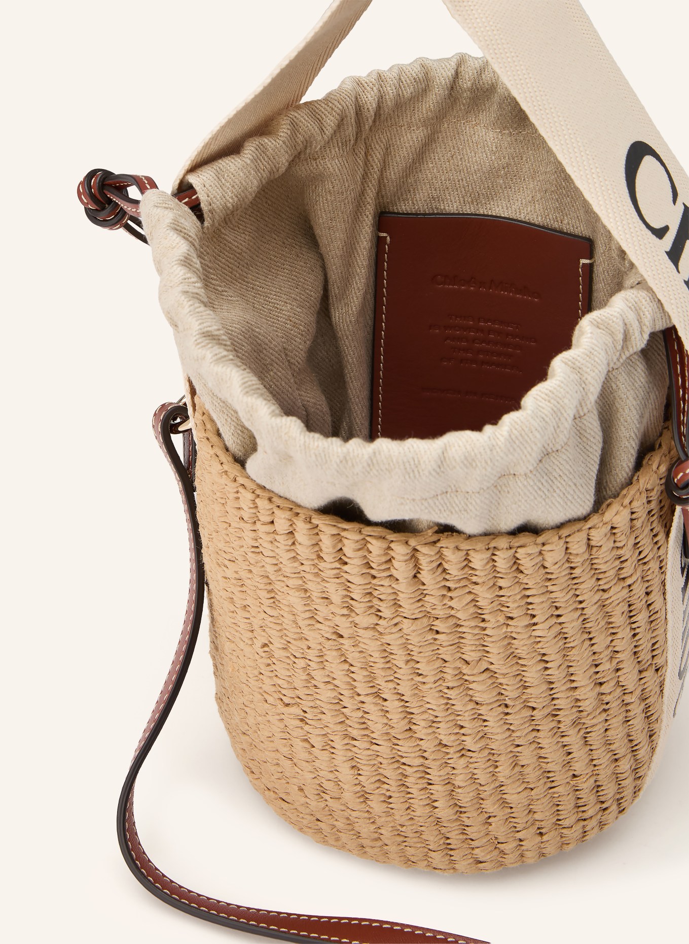 Chloé Beuteltasche WOODY: WHITE