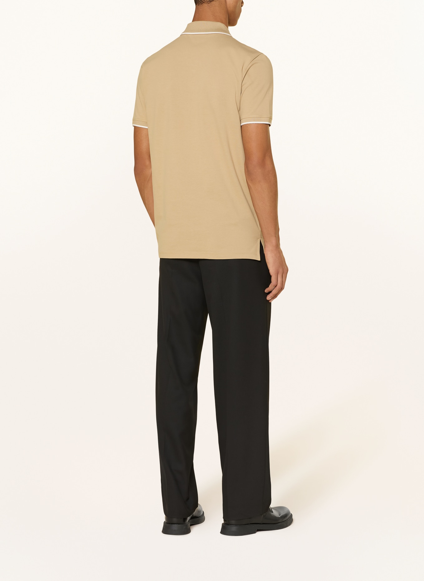 HUGO Koszulka polo z dżerseju DINOSO slim fit: CAMELOWY