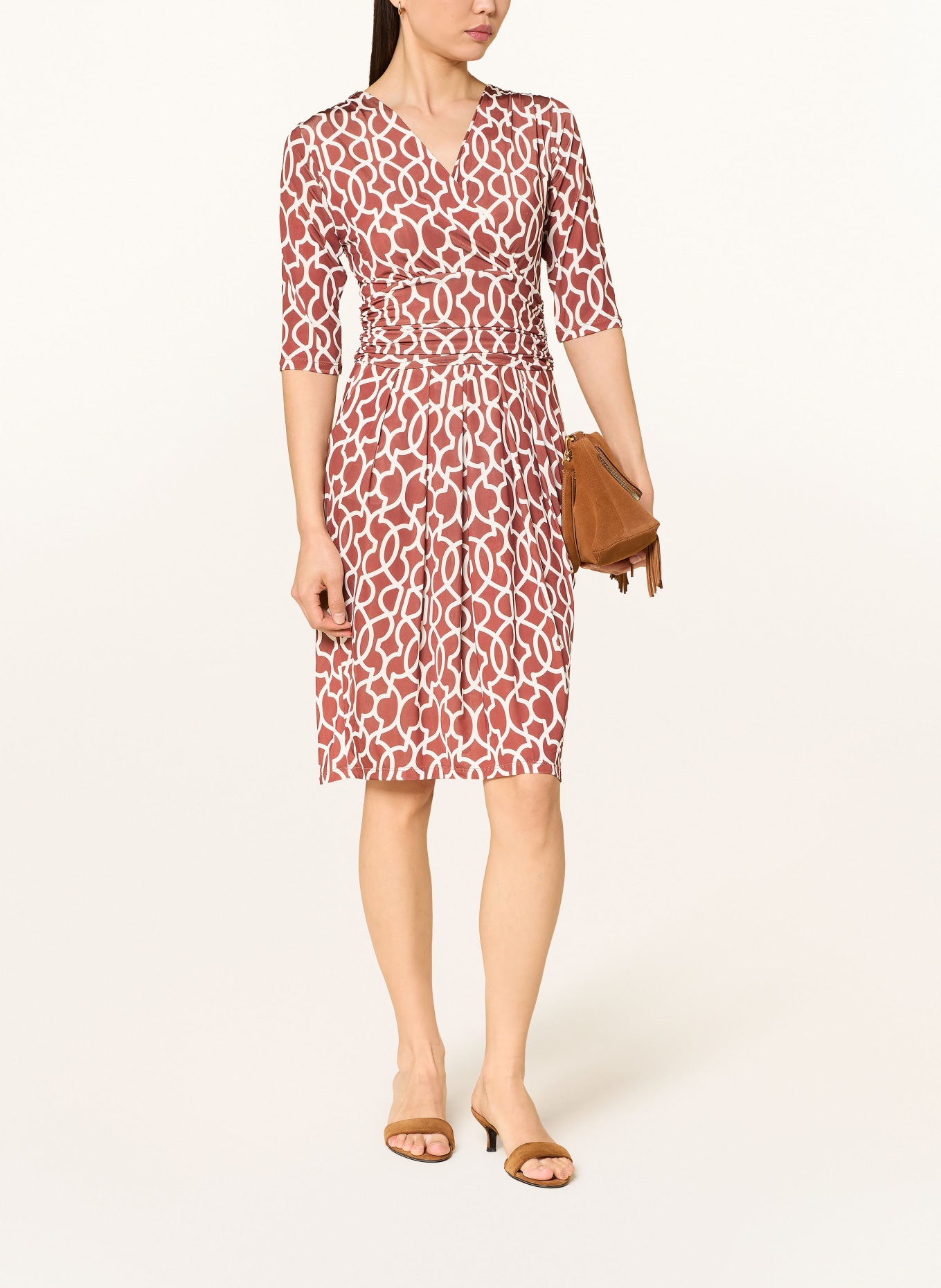 marivie Jerseykleid I NEED MORE MONEY!: BRAUN / WEISS