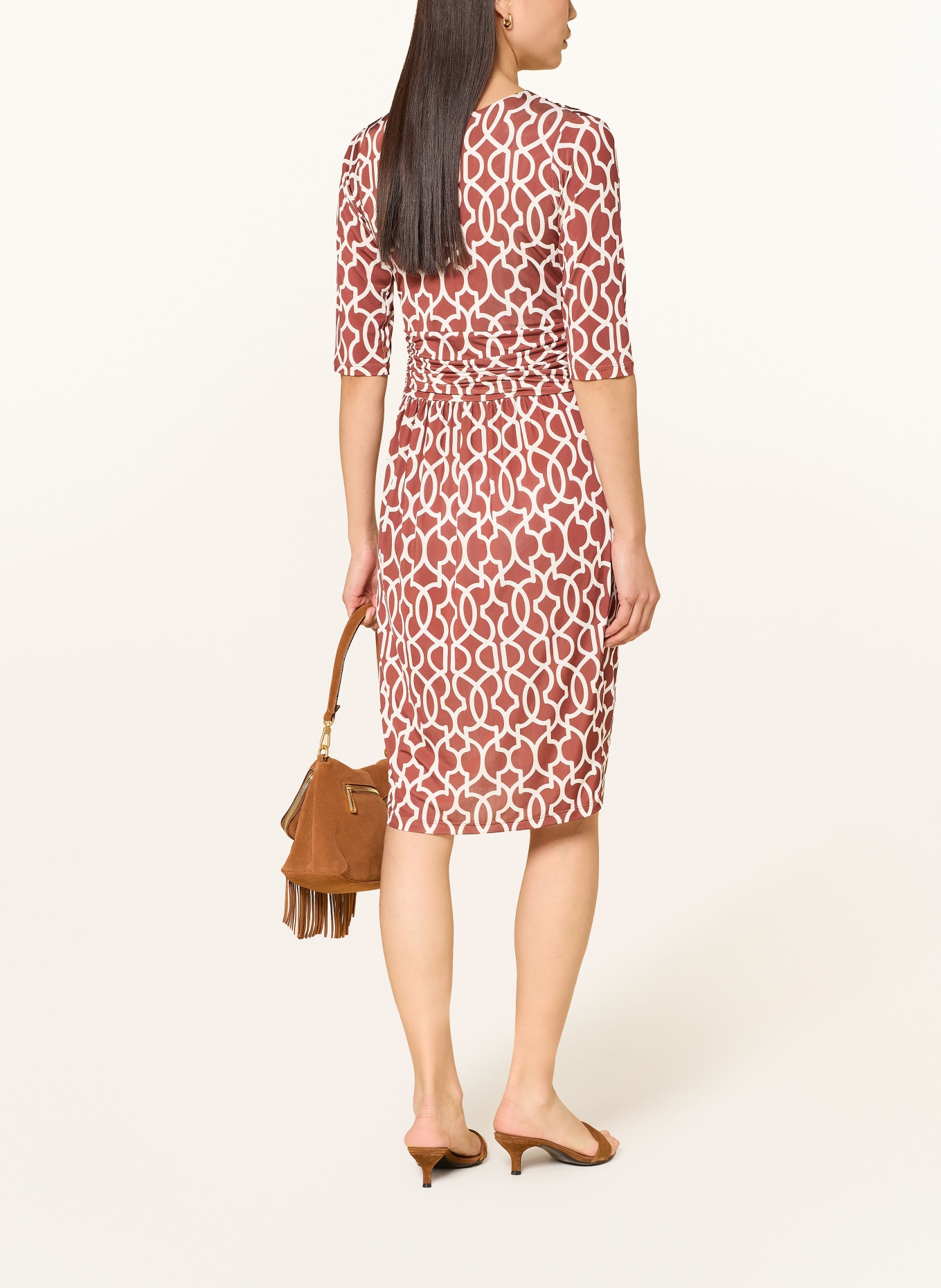 marivie Jerseykleid I NEED MORE MONEY!: BRAUN / WEISS