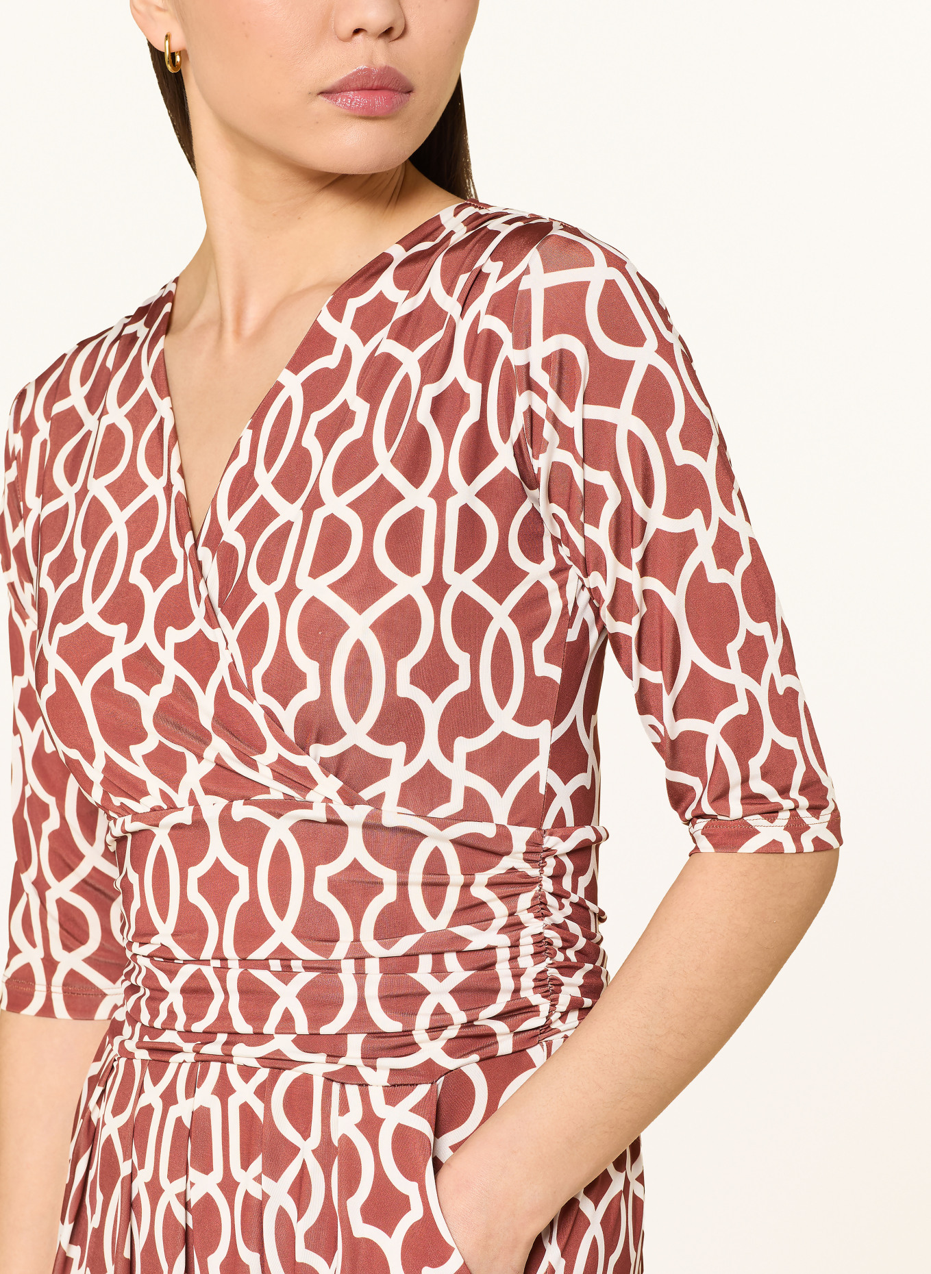 marivie Jerseykleid I NEED MORE MONEY!: BRAUN / WEISS