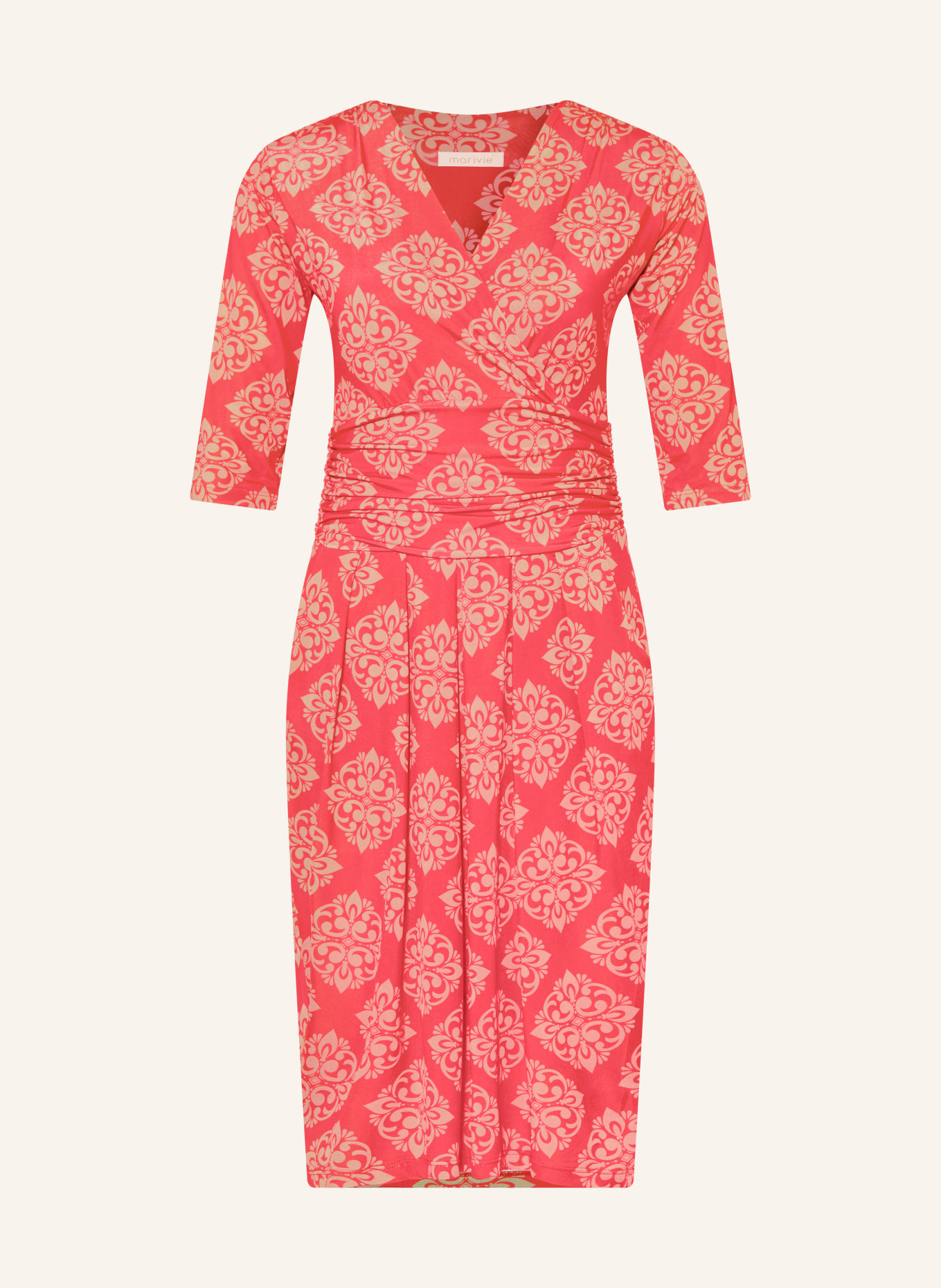 marivie Jerseykleid I NEED MORE MONEY!: ROT / CAMEL