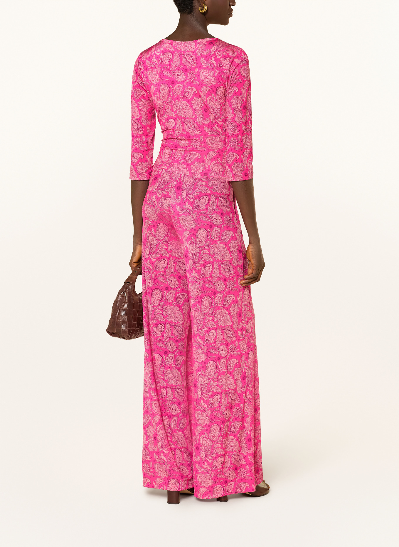 marivie Jersey jumpsuit JUMP IN! with 3/4 sleeves: PINK / LIGHT PINK