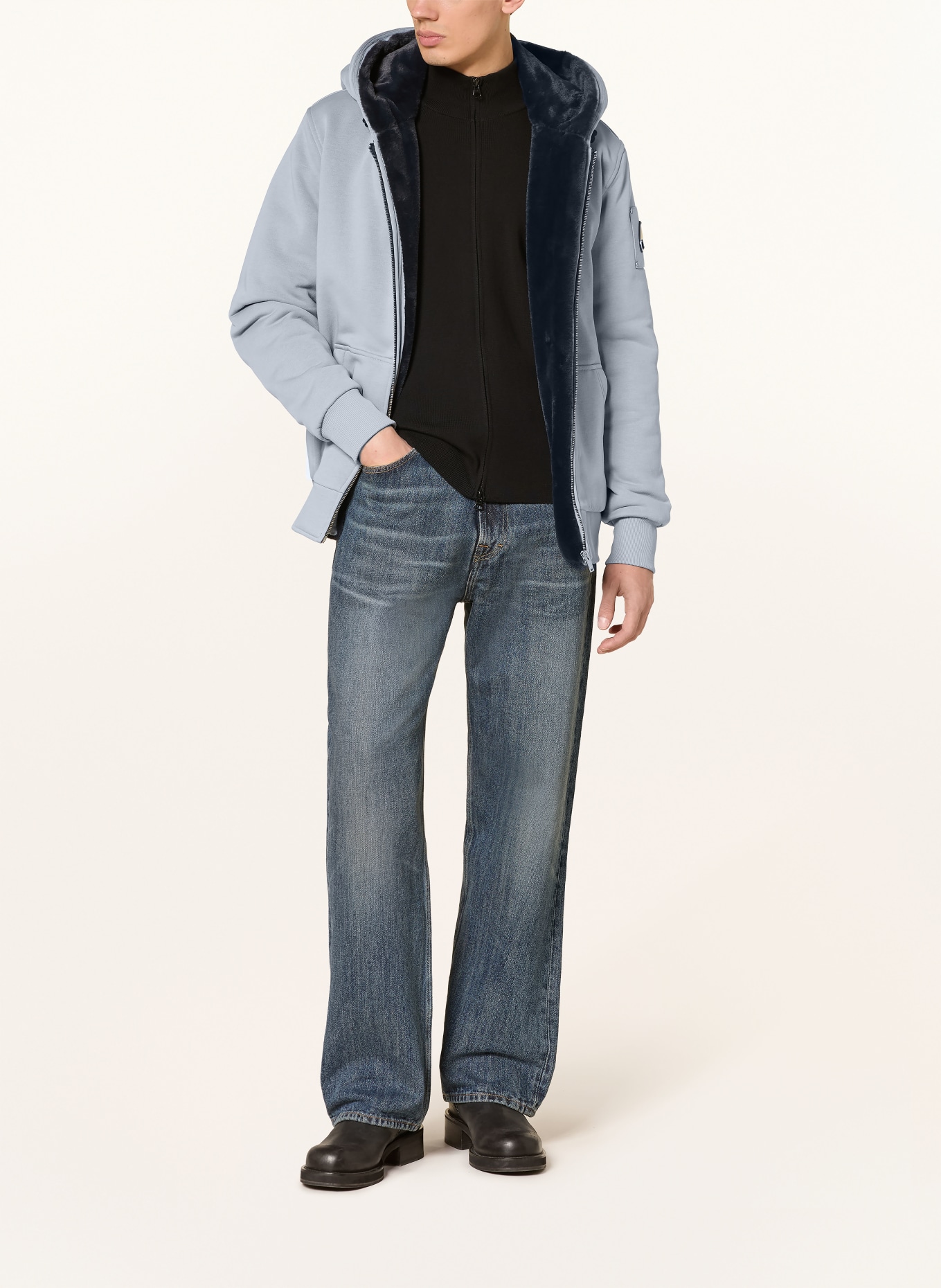 MOOSE KNUCKLES Sweatjacke BUNNY: BLAUGRAU