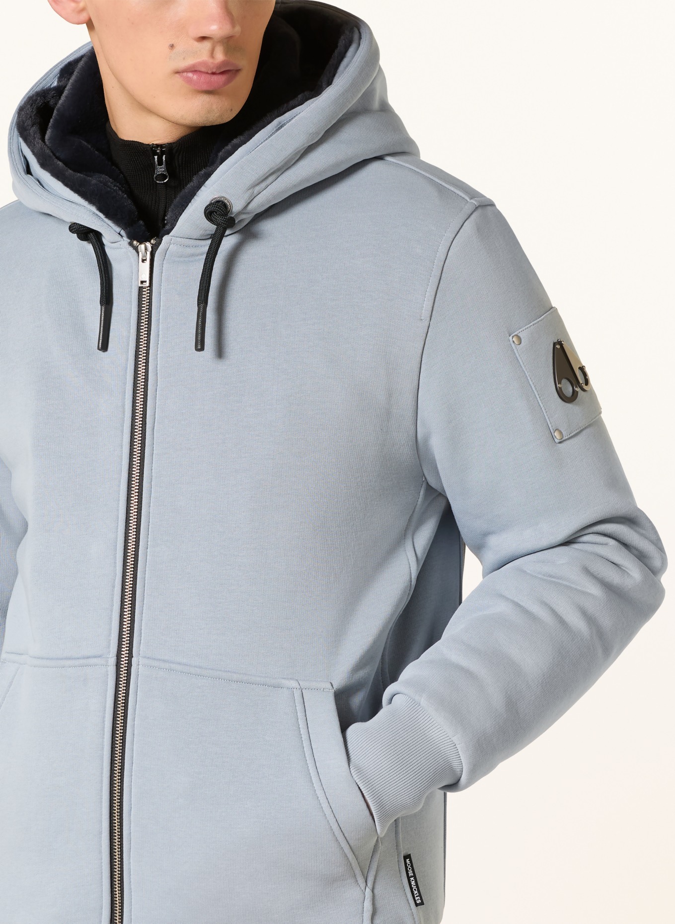 MOOSE KNUCKLES Sweatjacke BUNNY: BLAUGRAU