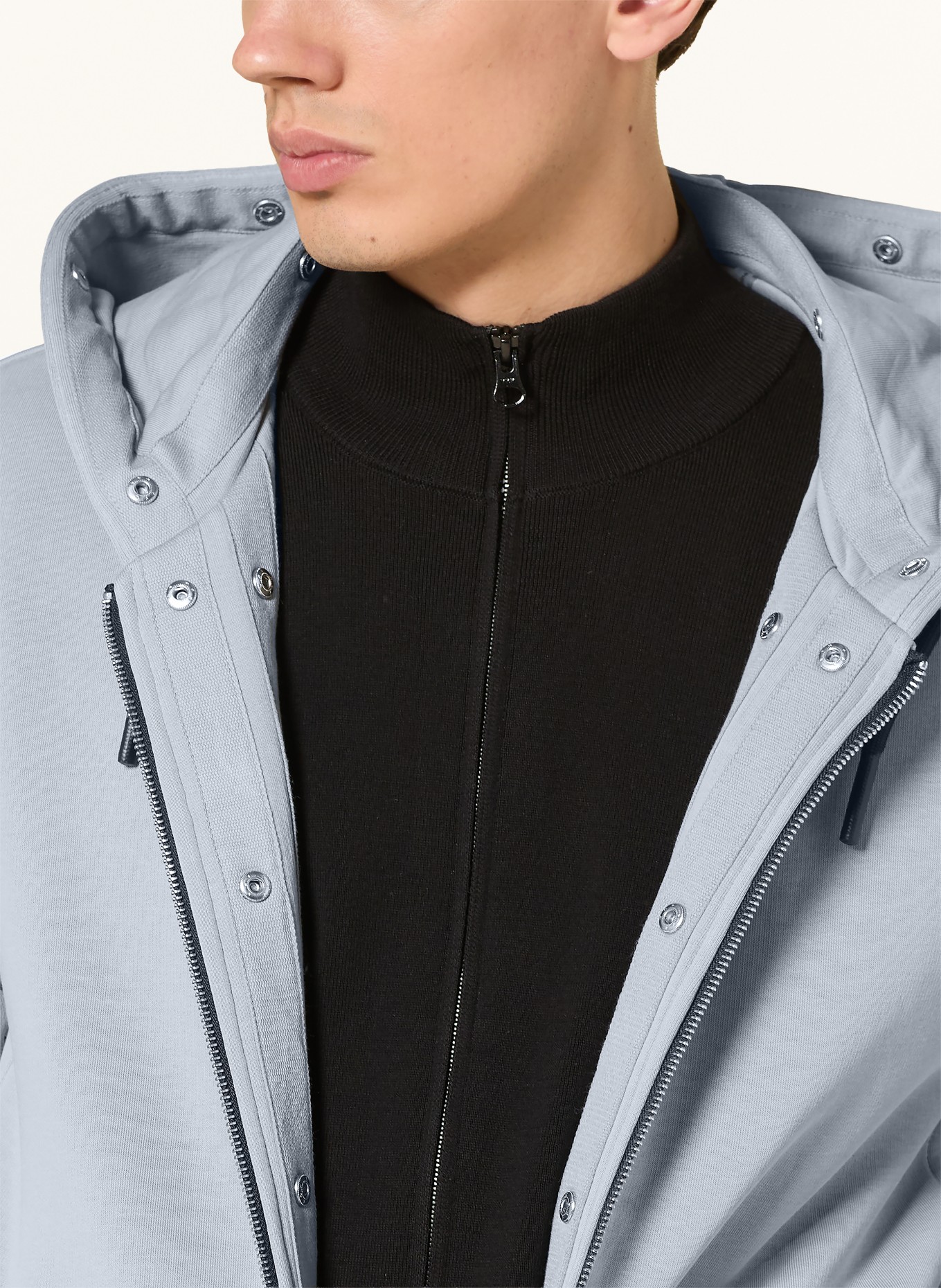 MOOSE KNUCKLES Sweatjacke BUNNY: BLAUGRAU