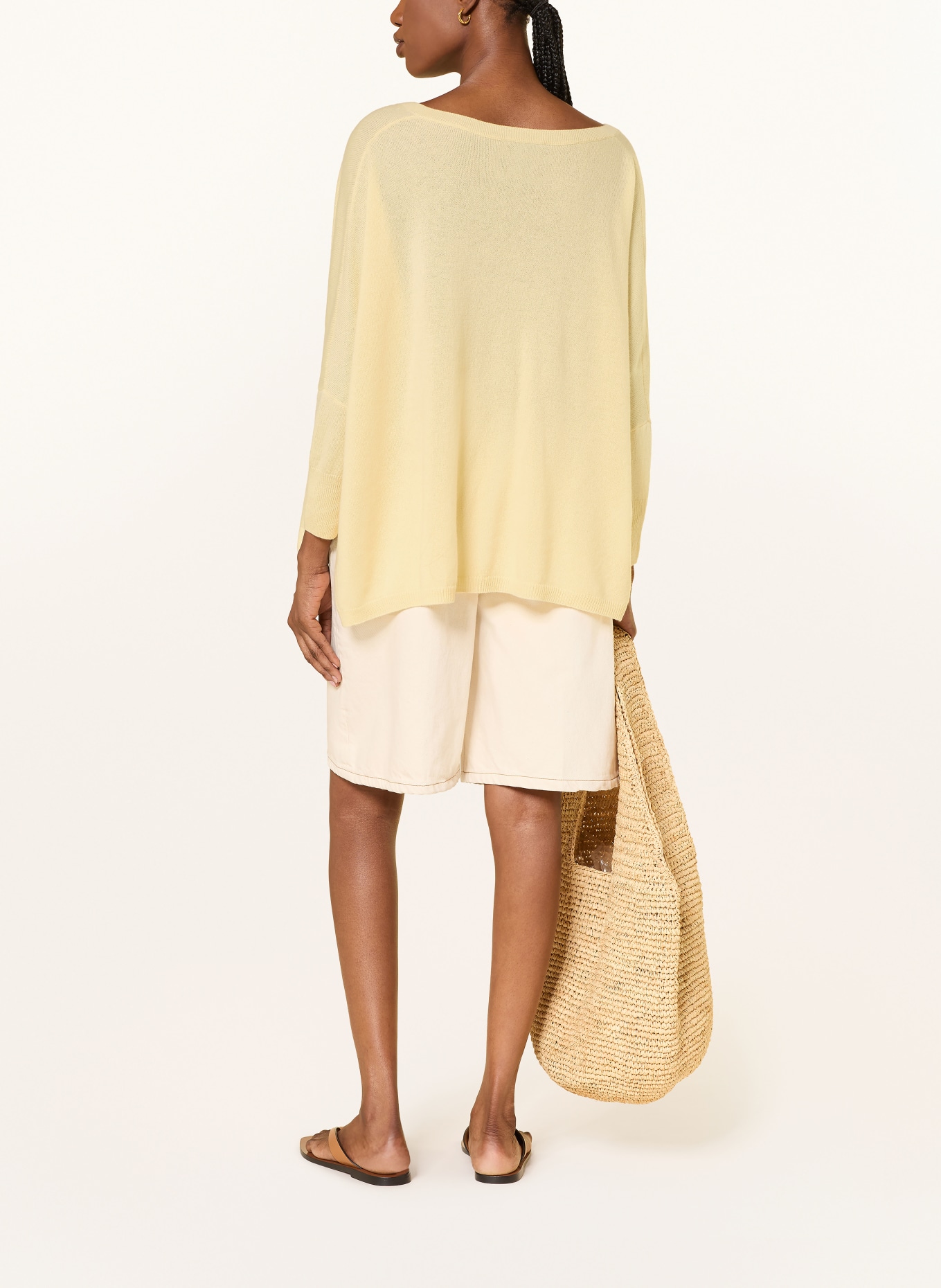 KUJTEN Sweter z kaszmiru MINIE: JASNOŻÓŁTY