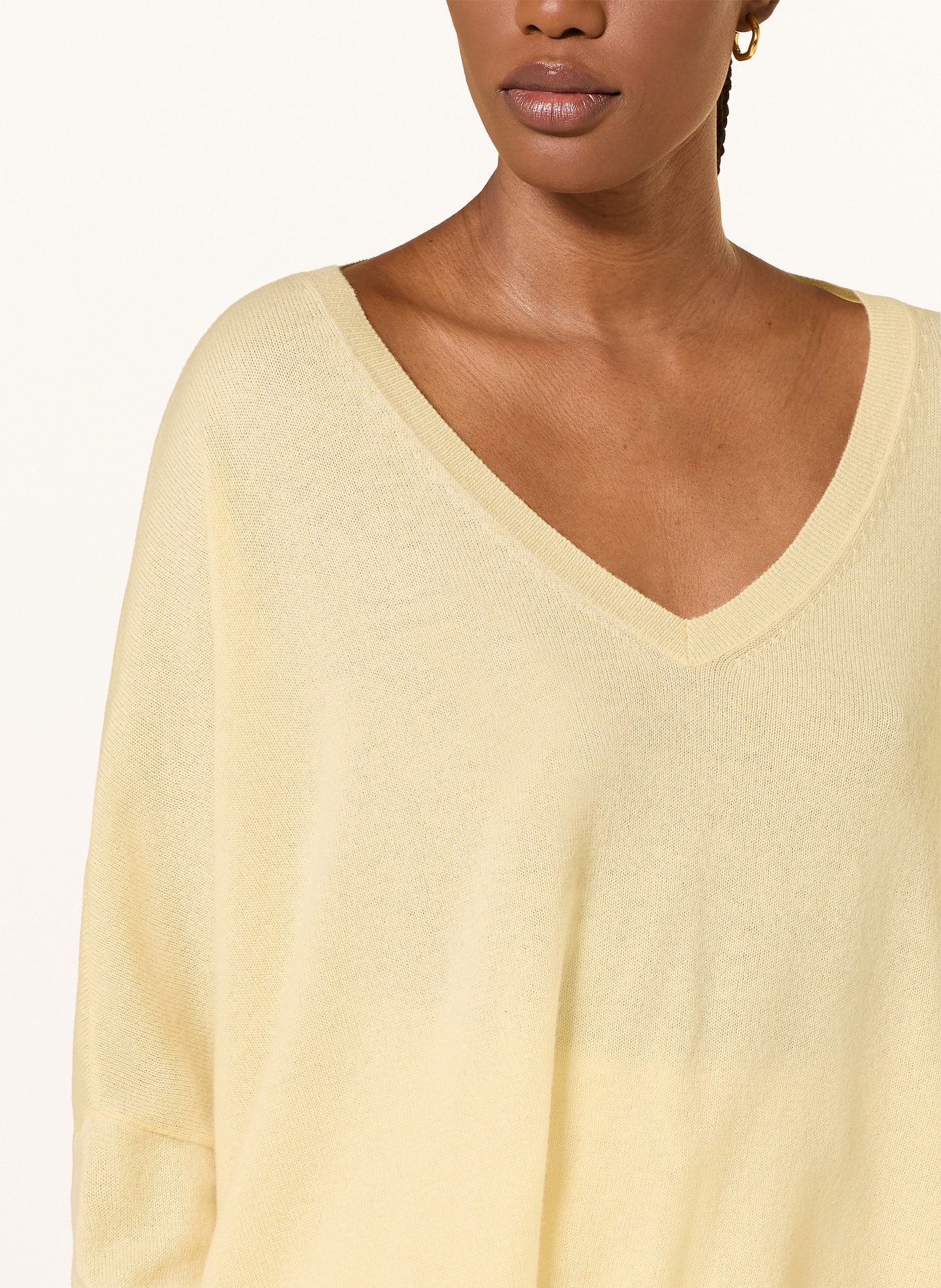 KUJTEN Sweter z kaszmiru MINIE: JASNOŻÓŁTY