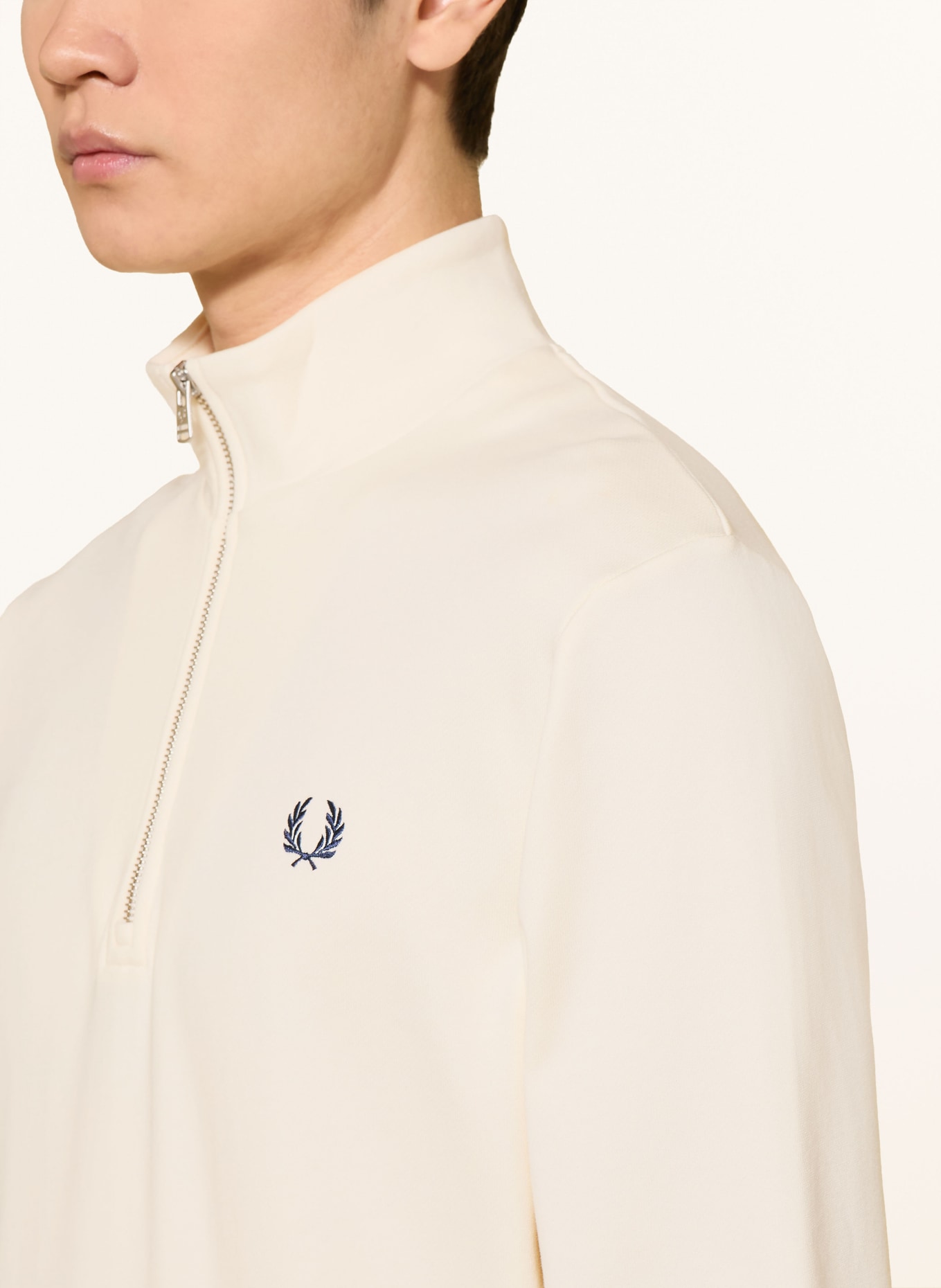 FRED PERRY Sweat-Troyer: ECRU