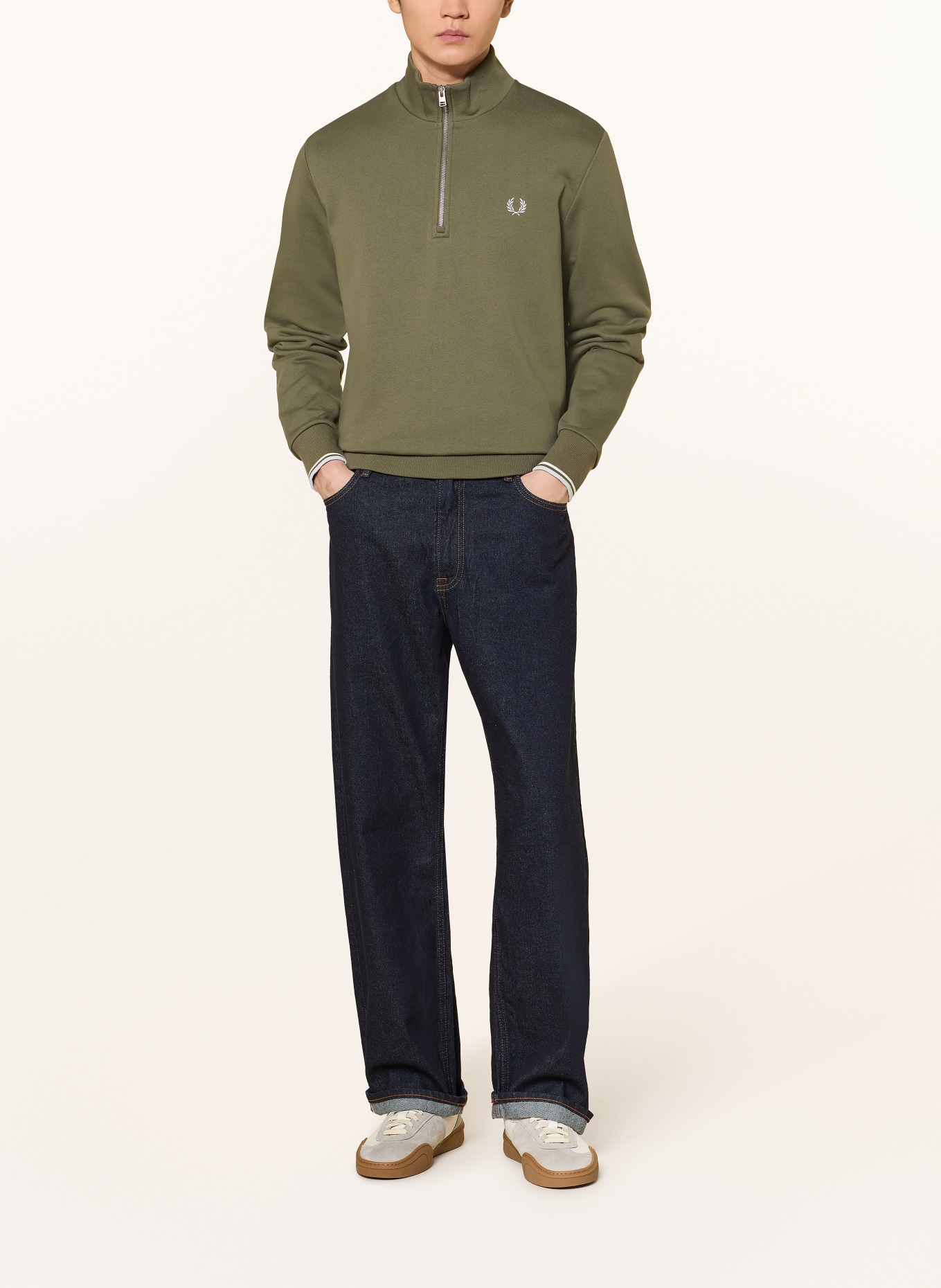 FRED PERRY Sweat-Troyer: KHAKI