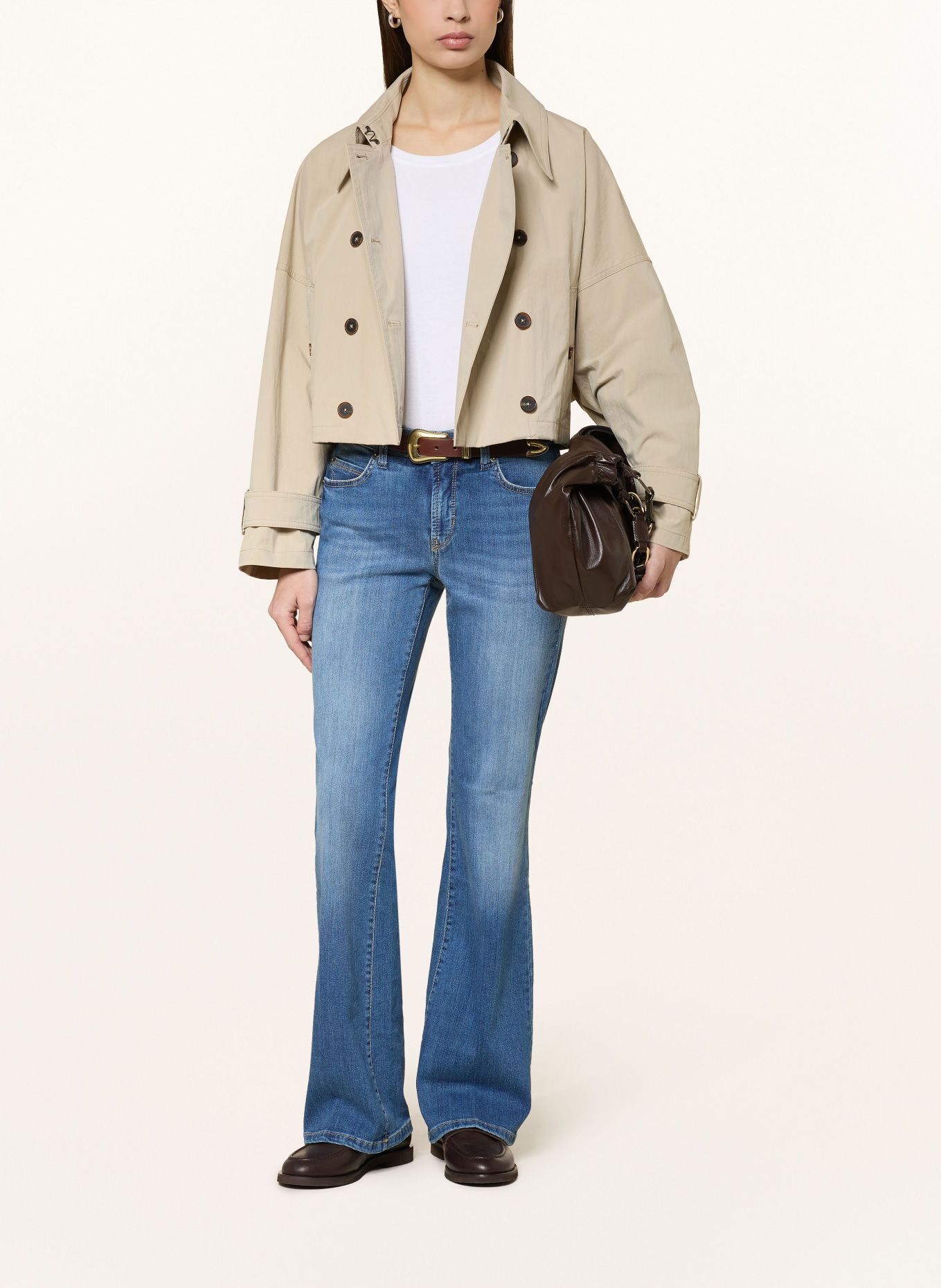 CAMBIO Flared jeans PARIS: 5102 medium contrast splinted