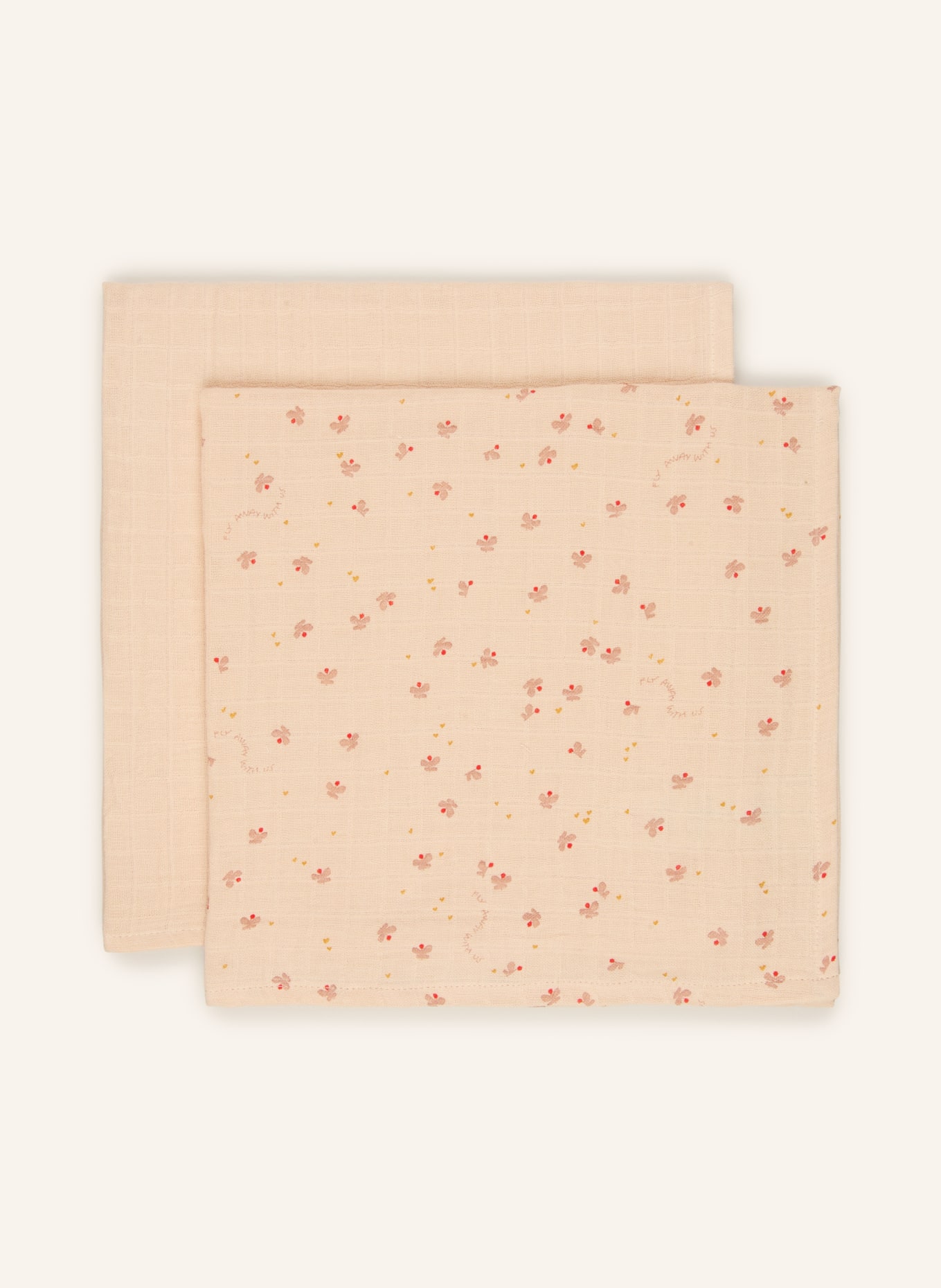 LIEWOOD 2-pack doeken LEWIS: BEIGE / BRUIN / ROOD