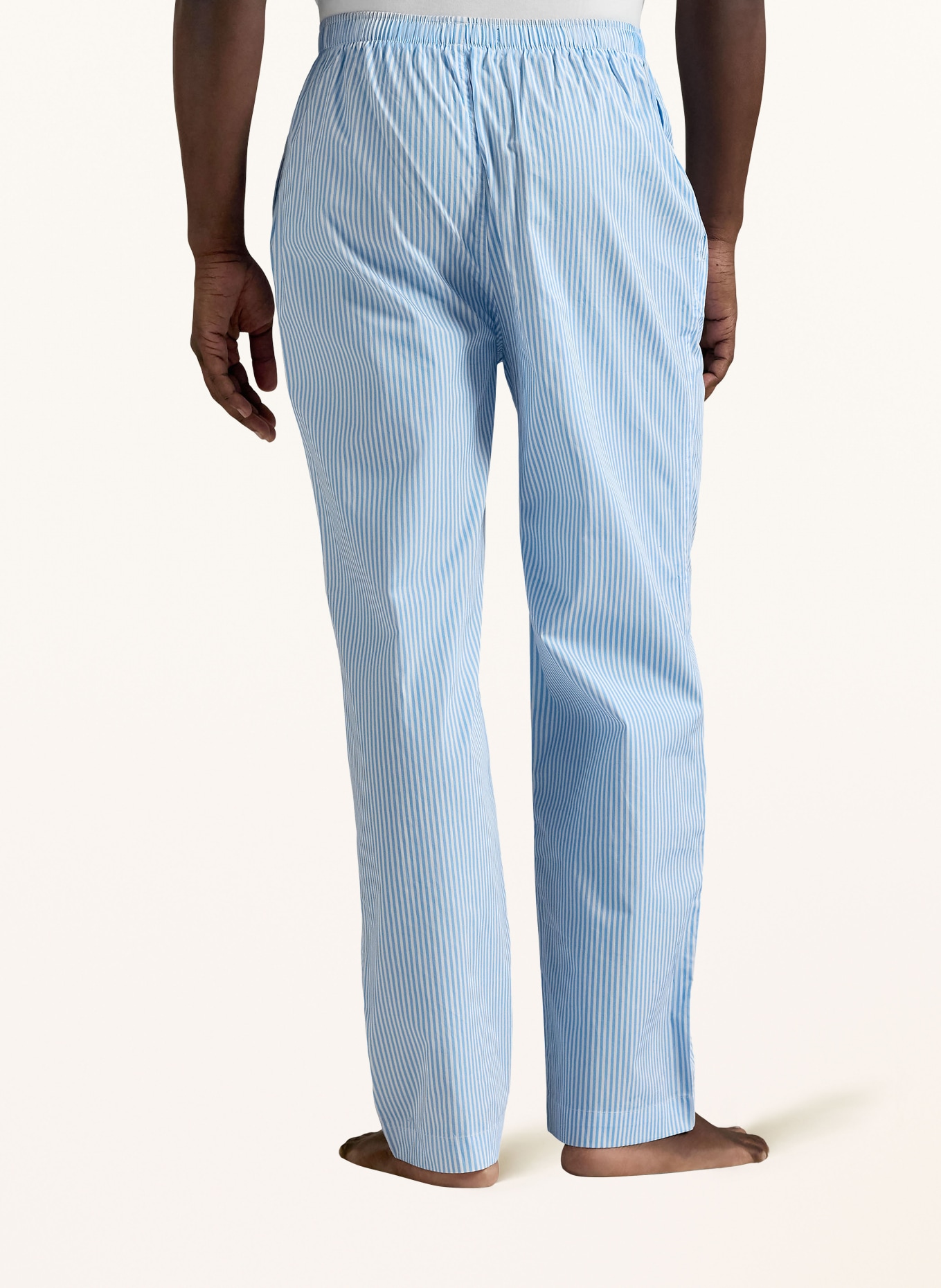 POLO RALPH LAUREN pantalon de pyjama: BLEU CLAIR / BLANC