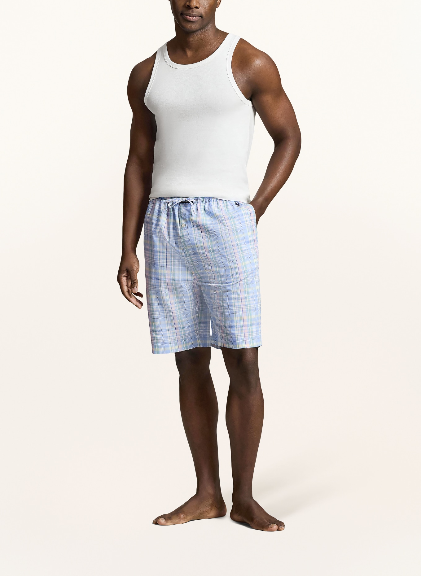 POLO RALPH LAUREN Short lounge: BLEU CLAIR / ROSE / VERT